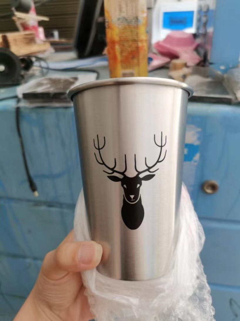 24 OZ Stainless Steel Cups Metal Shatterproof Stackable Pint Drinking Cups 3