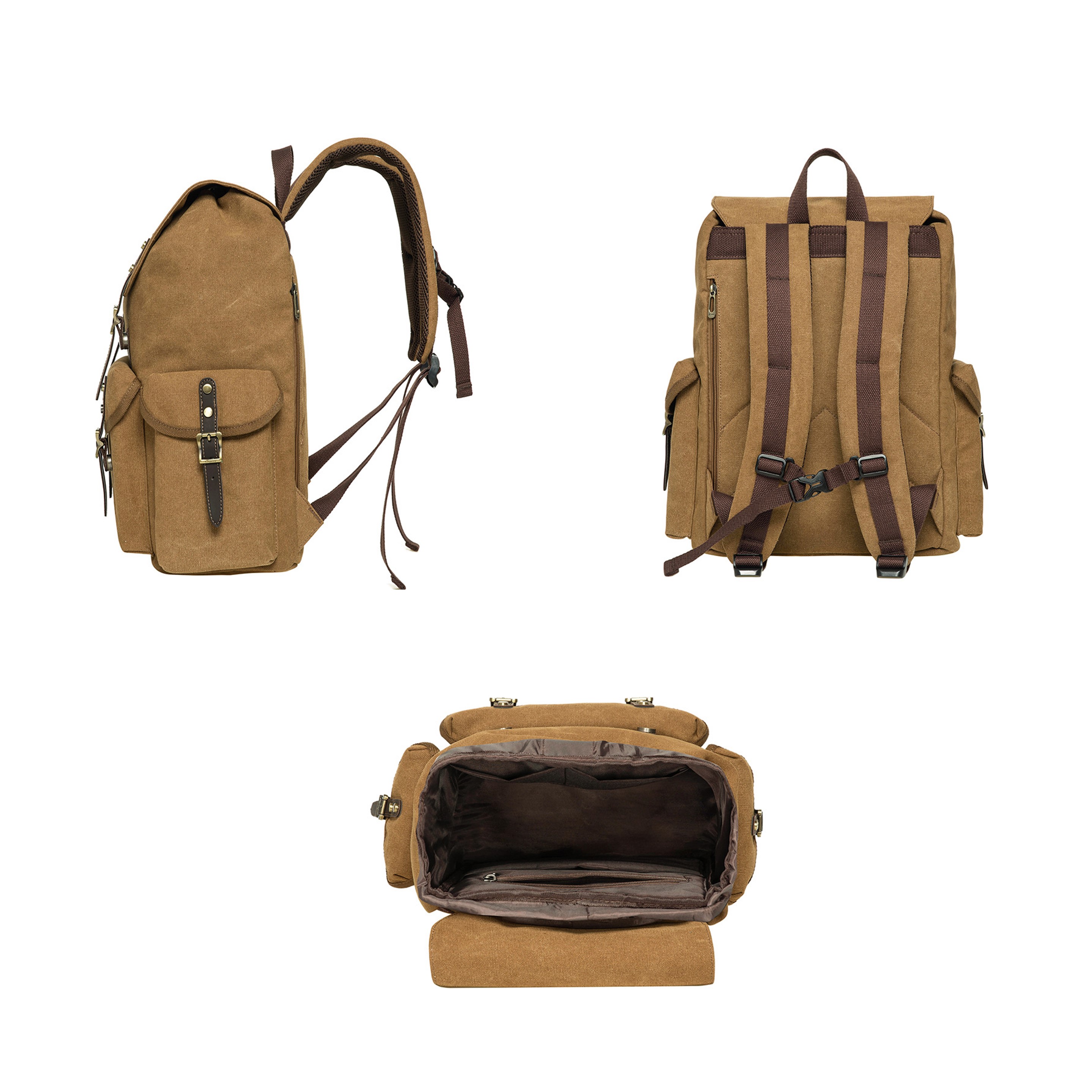 Vintage Canvas Backpack (Direct Import) 6