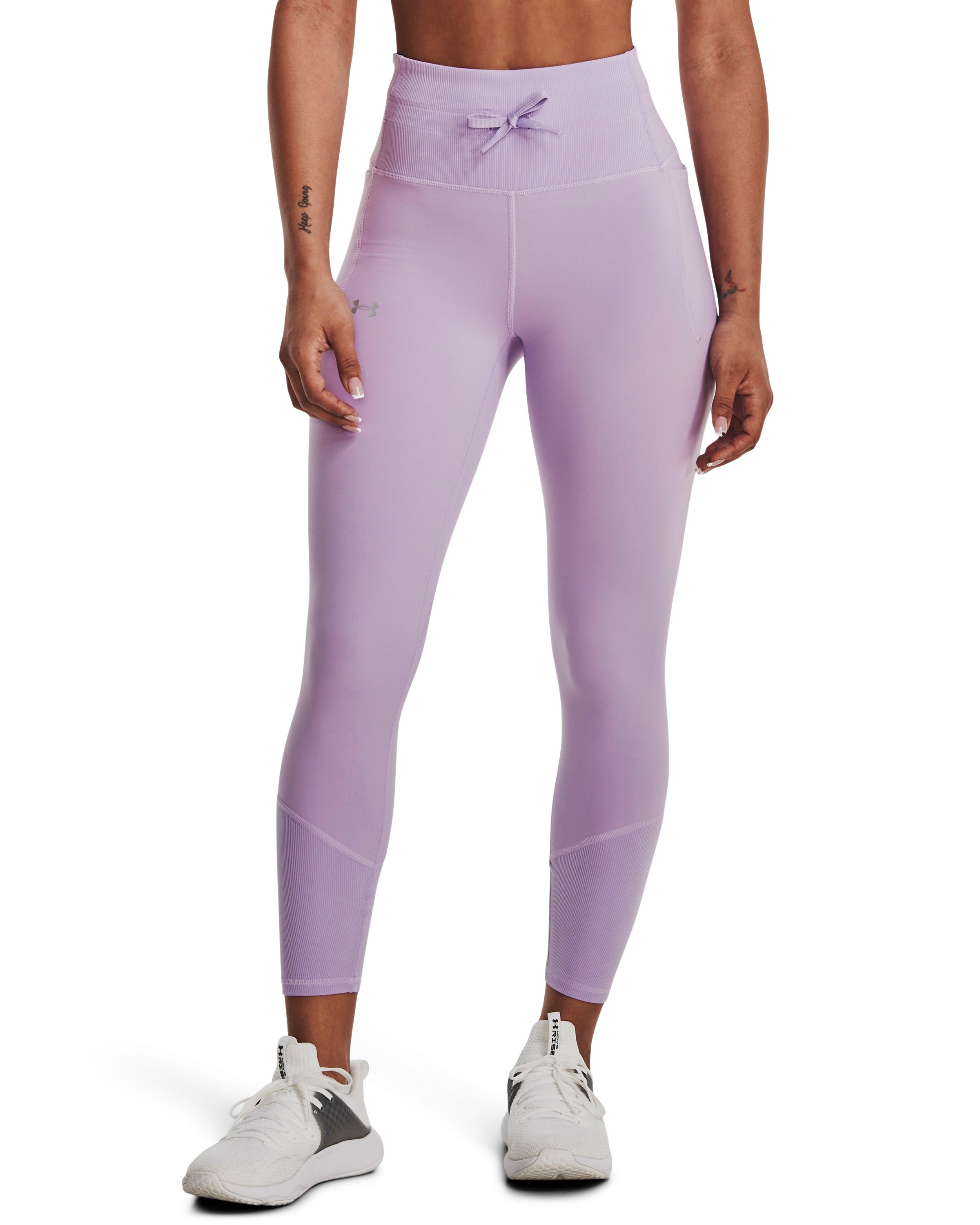 UA Meridian Rib Waistband Women's Ankle Leggings 6