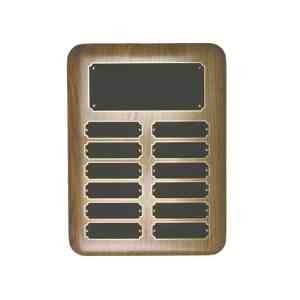 12 Plate Elliptical Walnut Perpetual Plaques 2