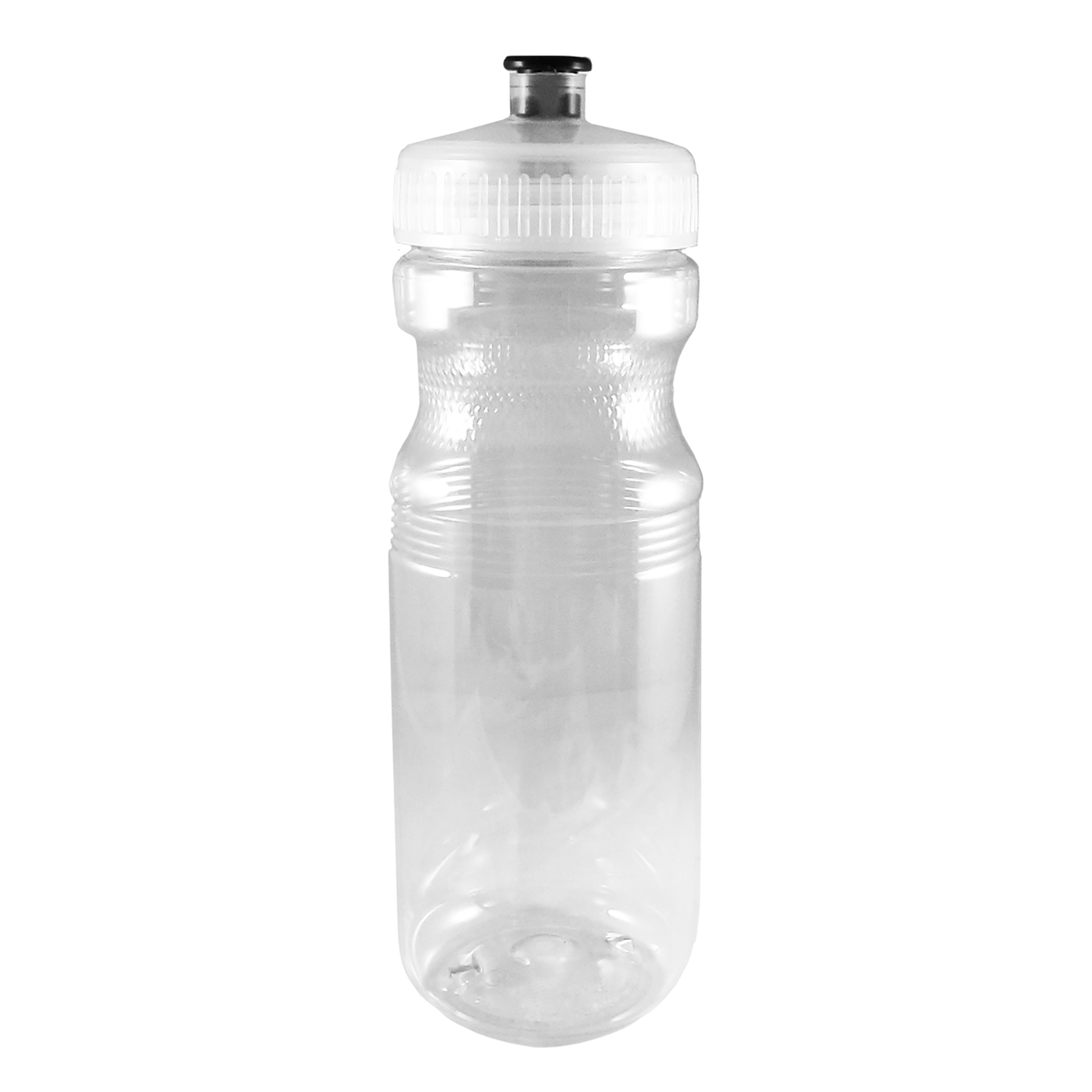 Poly Clear PET 24 oz. Bike Style Sports Bottle with Push Pull Lid 3