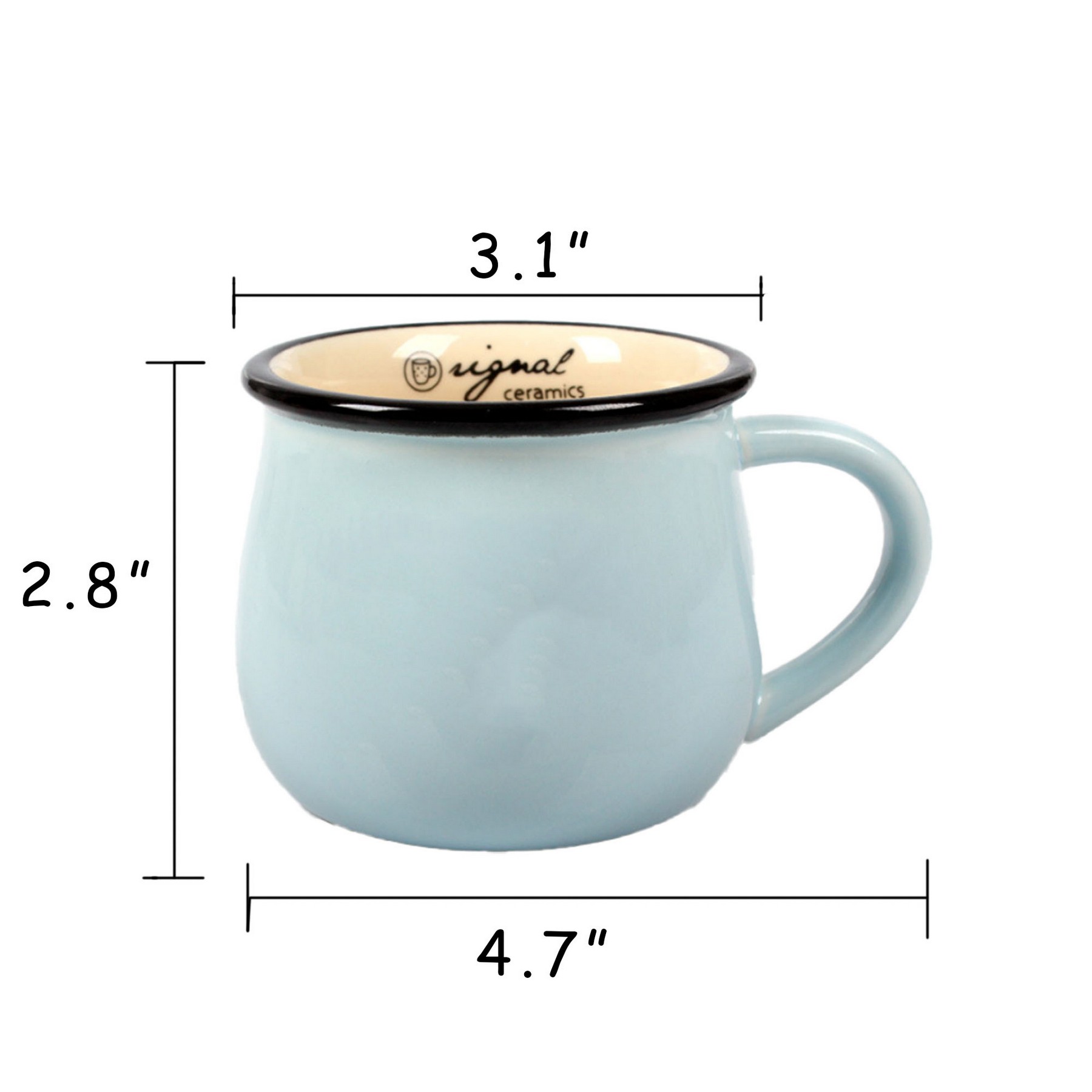 Pot Belly Ceramic Breakfast Mug 4