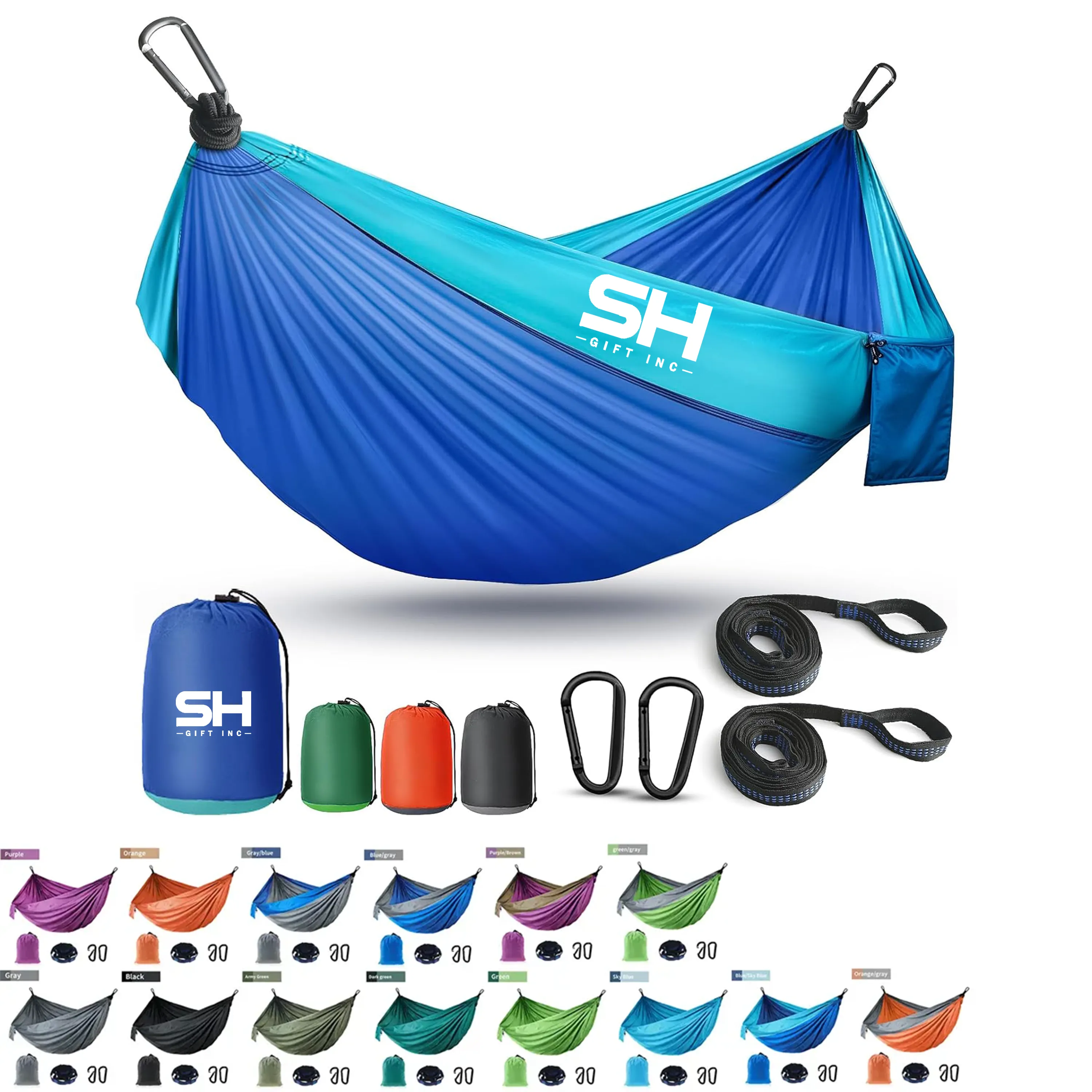 Portable Hammocks with Two Tree Straps 5