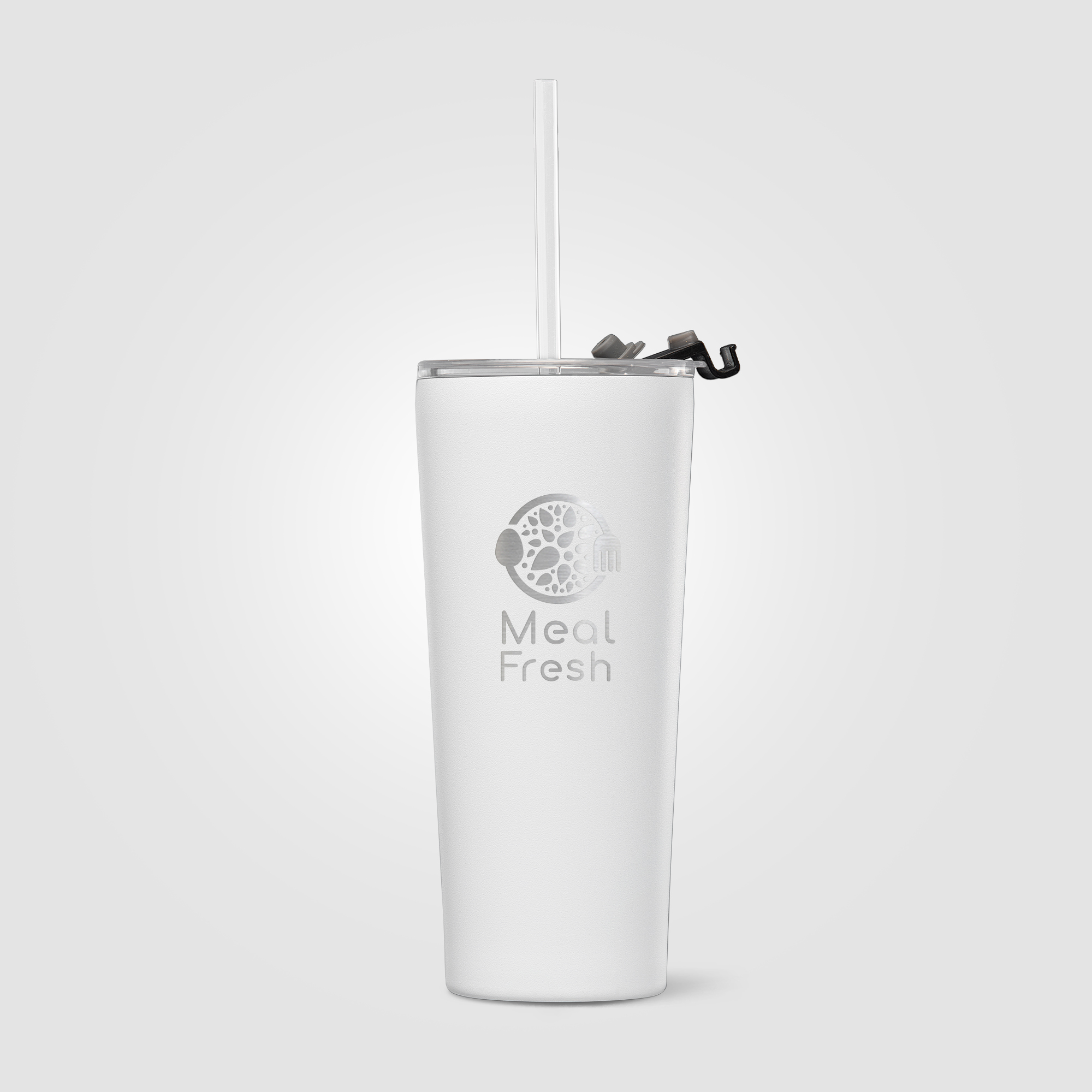 Excalibur - 21 oz. Double-Wall Stainless Tumbler with Straw​​ 1