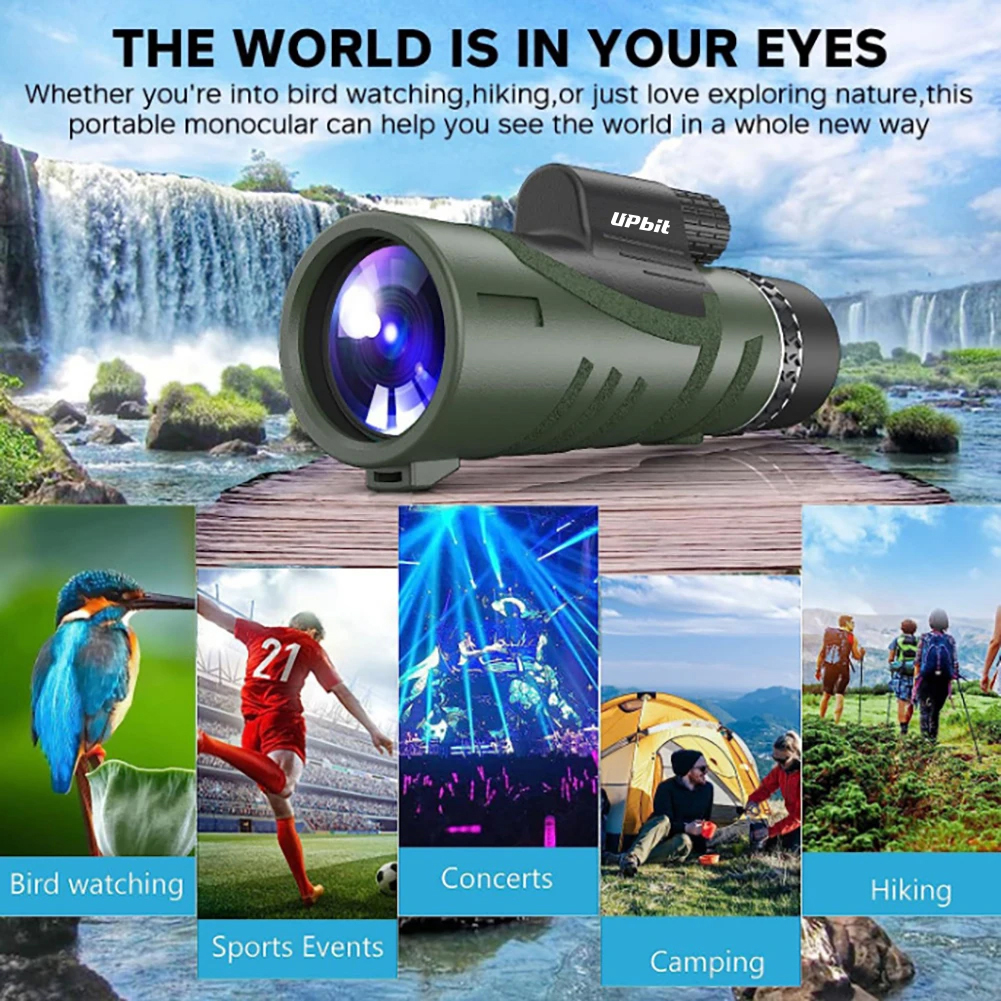 OptiZoom 12x Portable Monocular for Outdoor and Travel Powerful and Affordable 4