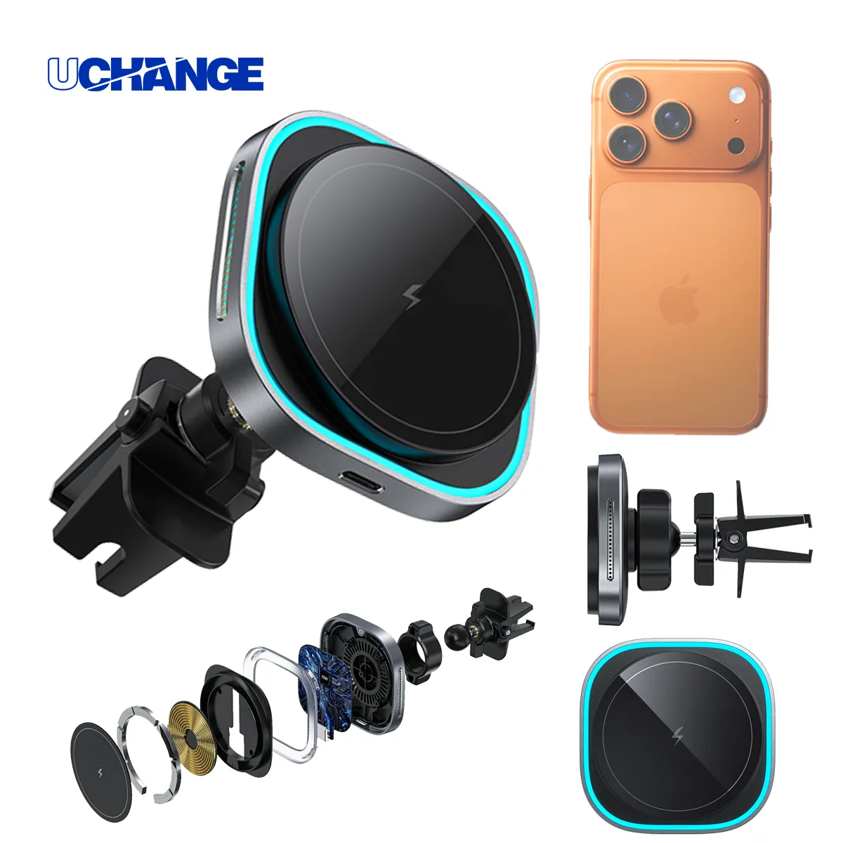 Qi2 MagSafe Magnetic Wireless Car Charger Mount 7