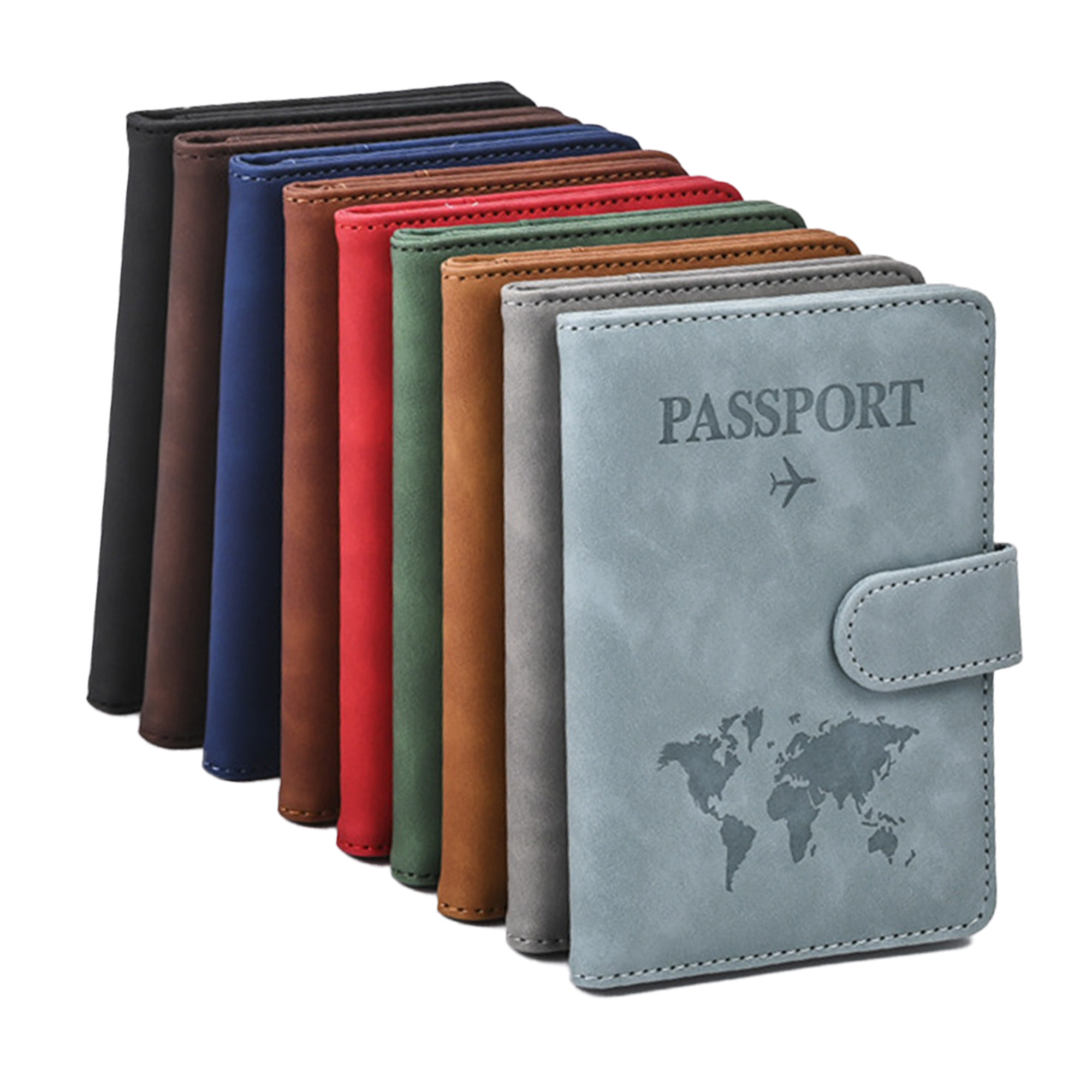 PU Leather Material Magnetic Closure Passport Holder 3