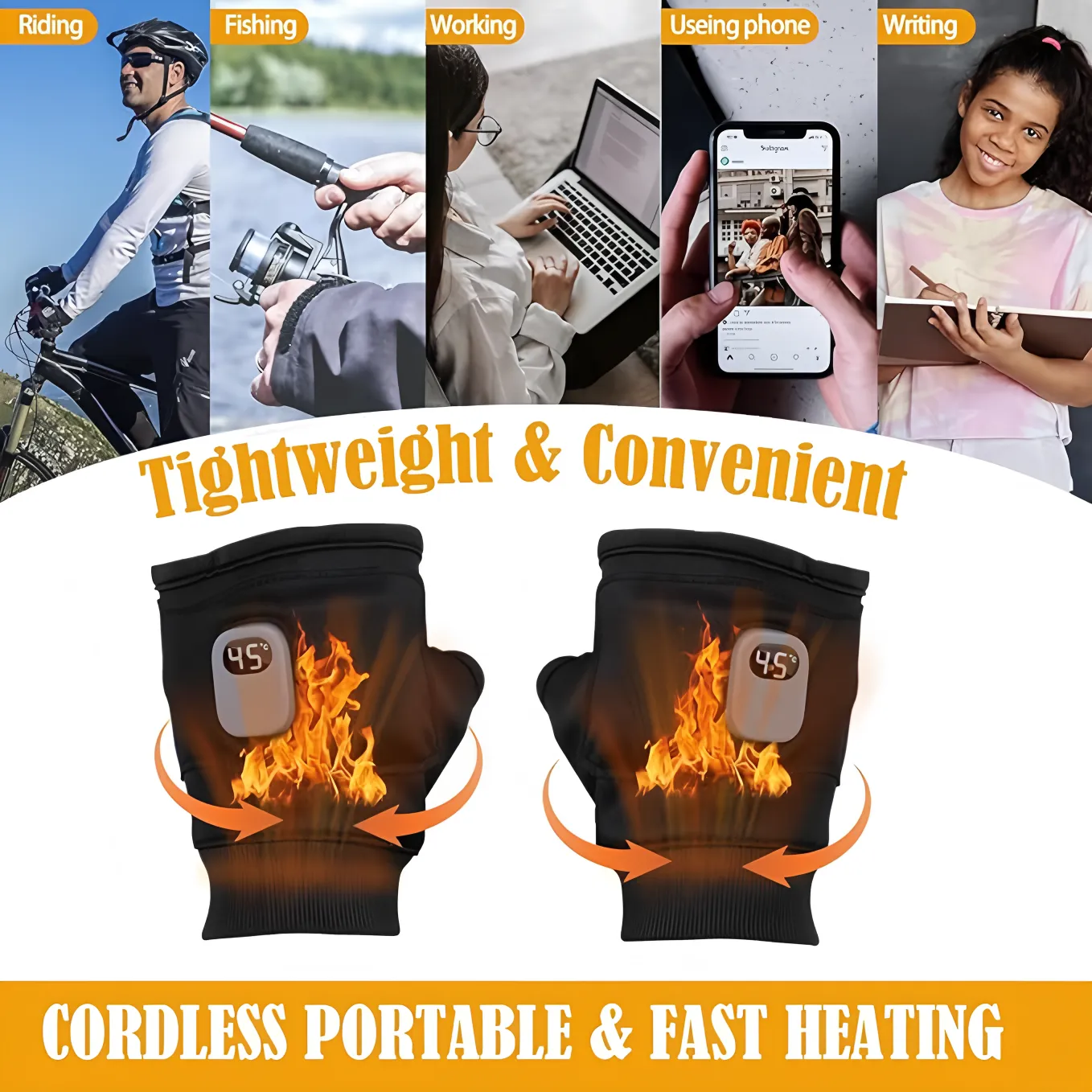 Custom Heated Gloves with Digital Display for Men & Women - Bulk Wholesale 2