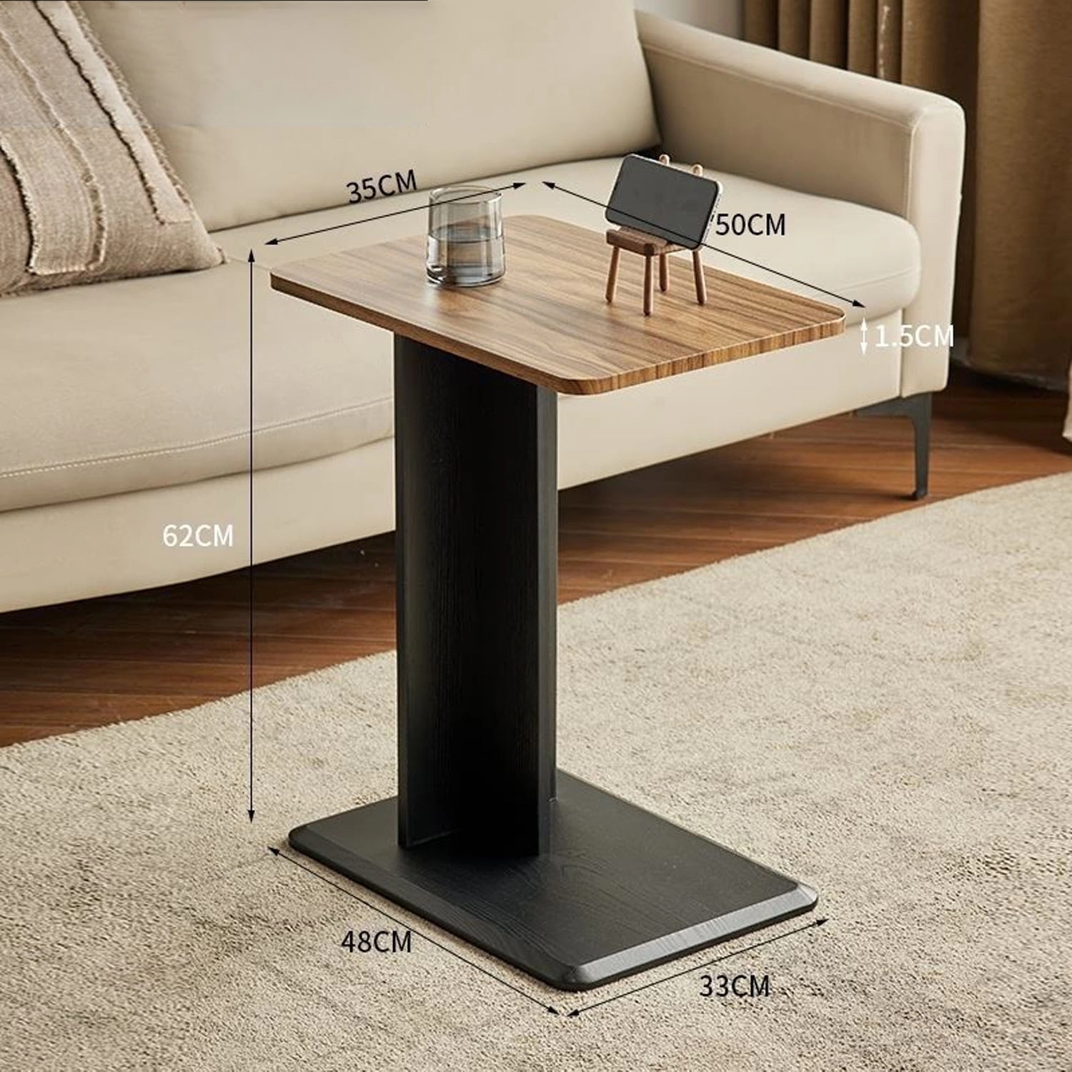 C-Shaped End Table For Couch 3