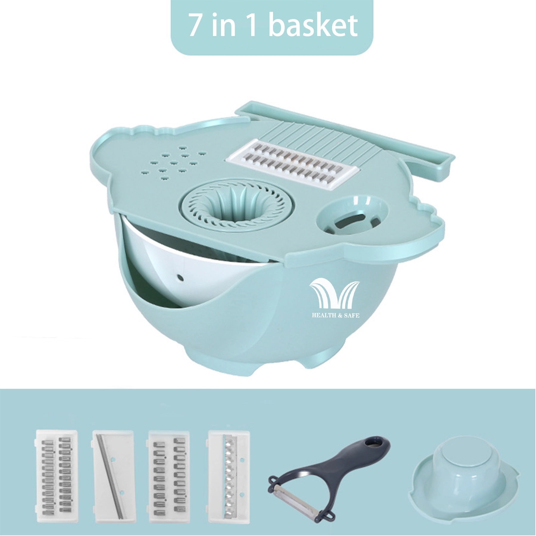 Magic Rotate Vegetable Cutter with Drain Basket 2