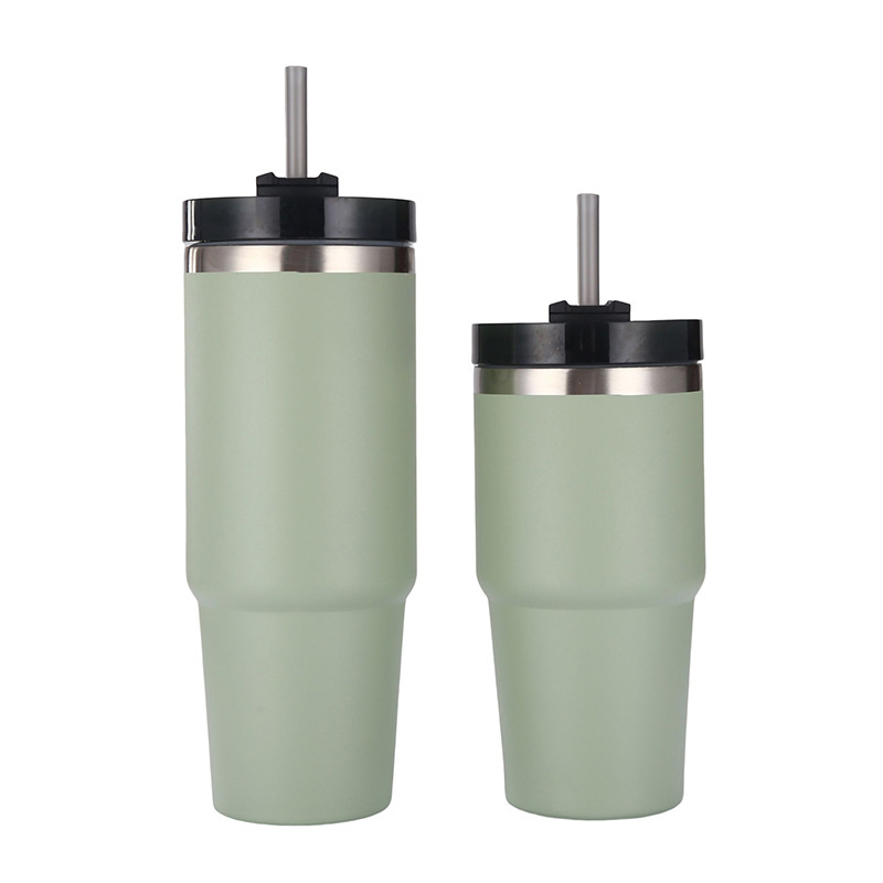 Stianless Steel Coffee Tumbler With Straw 8