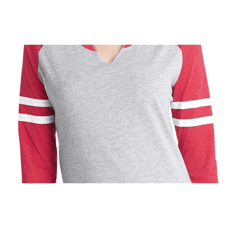 LAT Ladies' Gameday Mash-Up Long Sleeve Fine Jersey T-Shirt 14