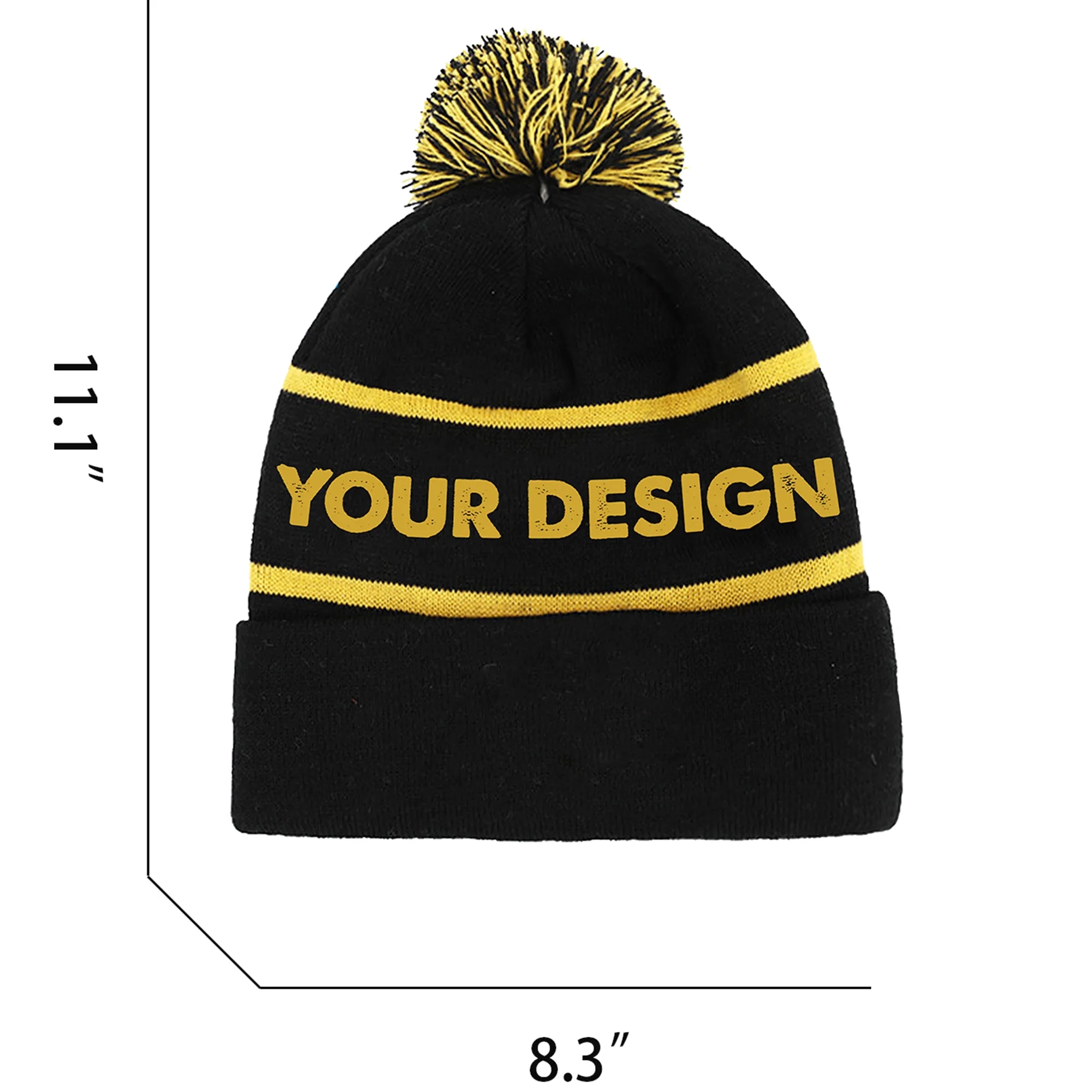 Acrylic Knit Cuffed Beanie Cap 3