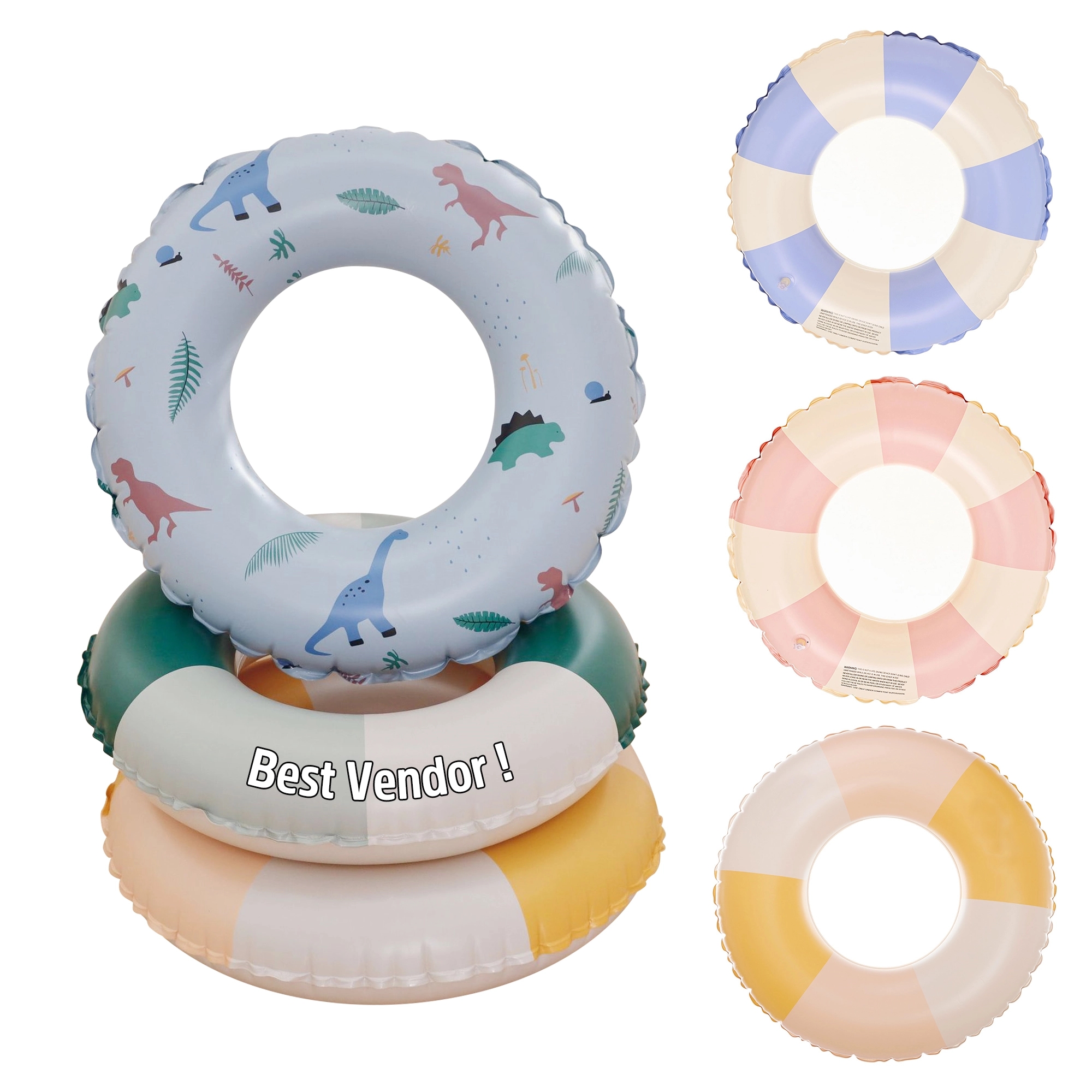 23" PVC Inflatable Pool Float Ring For Kids 2