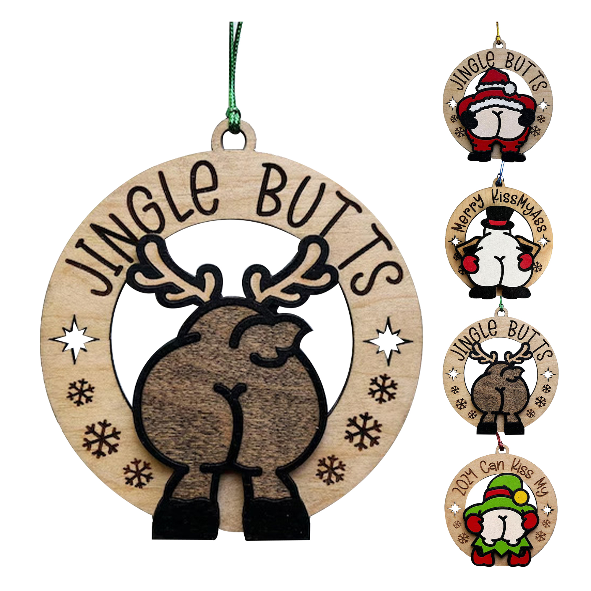 Wood Photo Holiday Christmas Tree Ornament 1