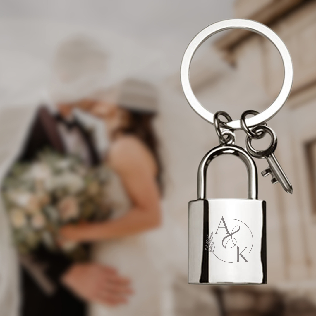 Custom Metal Lock & Key Keychain 6
