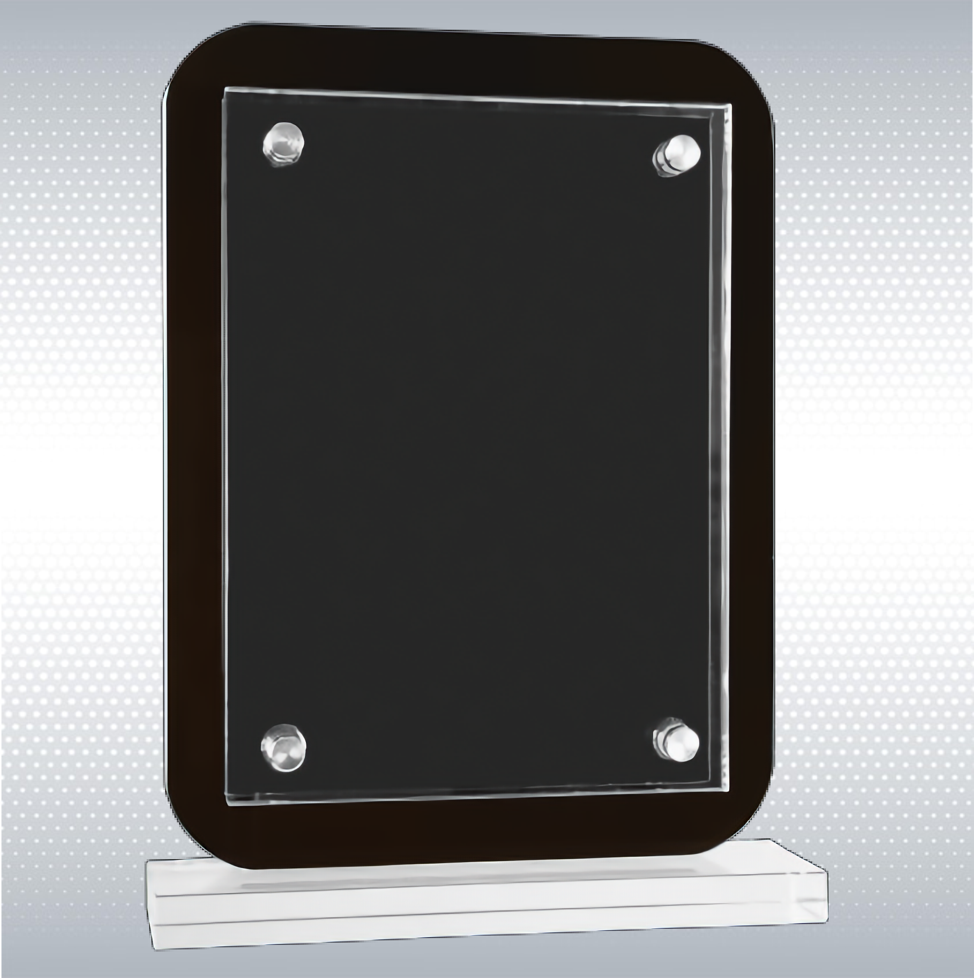 Black Floating Glass Standup Plaque (7 1/2" x 10") 4