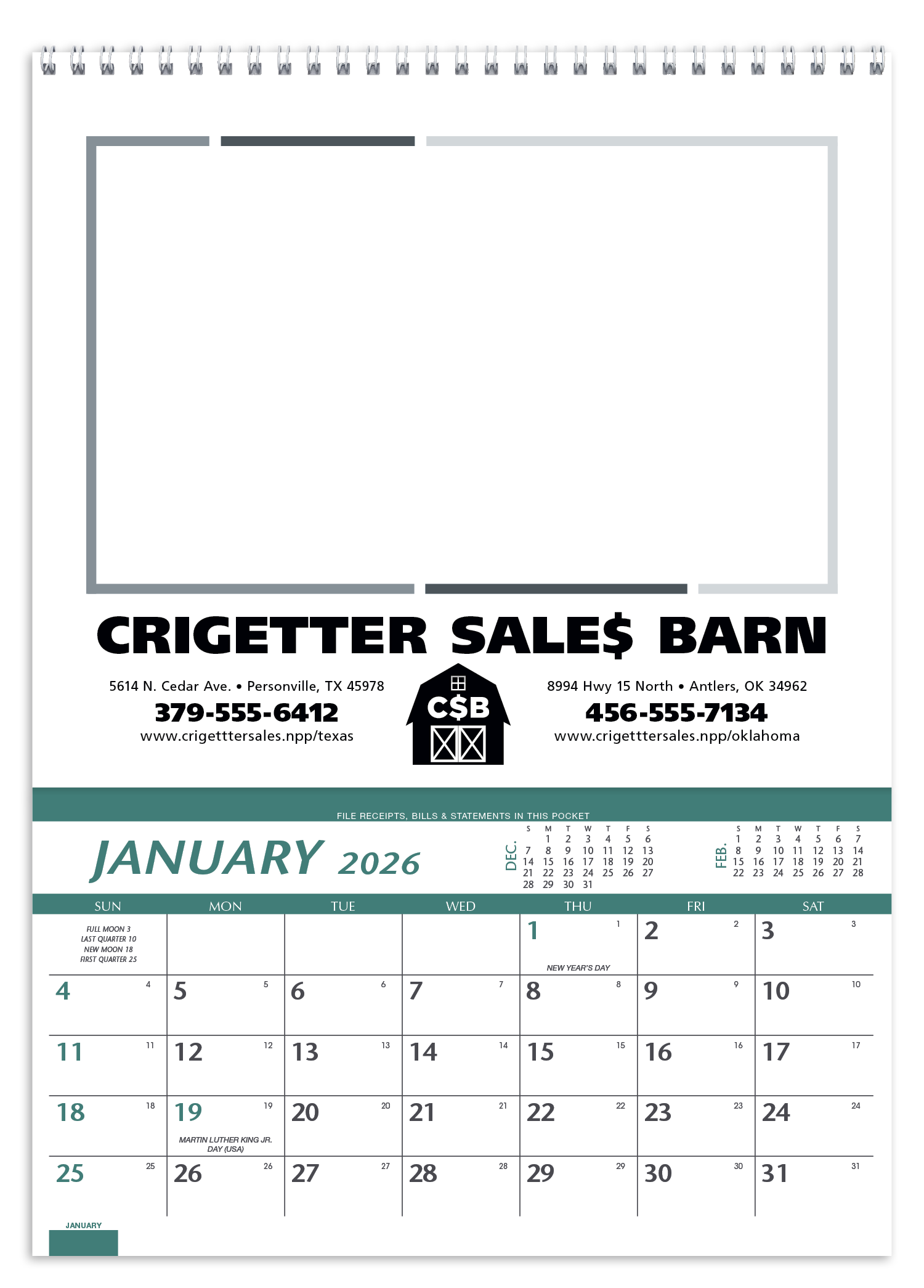 Triumph® Calendars Farm Pocket Calendar 44