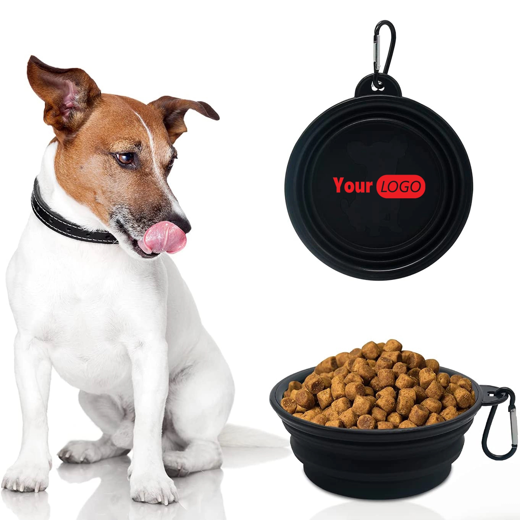 34 oz Collapsible Pet Bowl w/Carabiner 3
