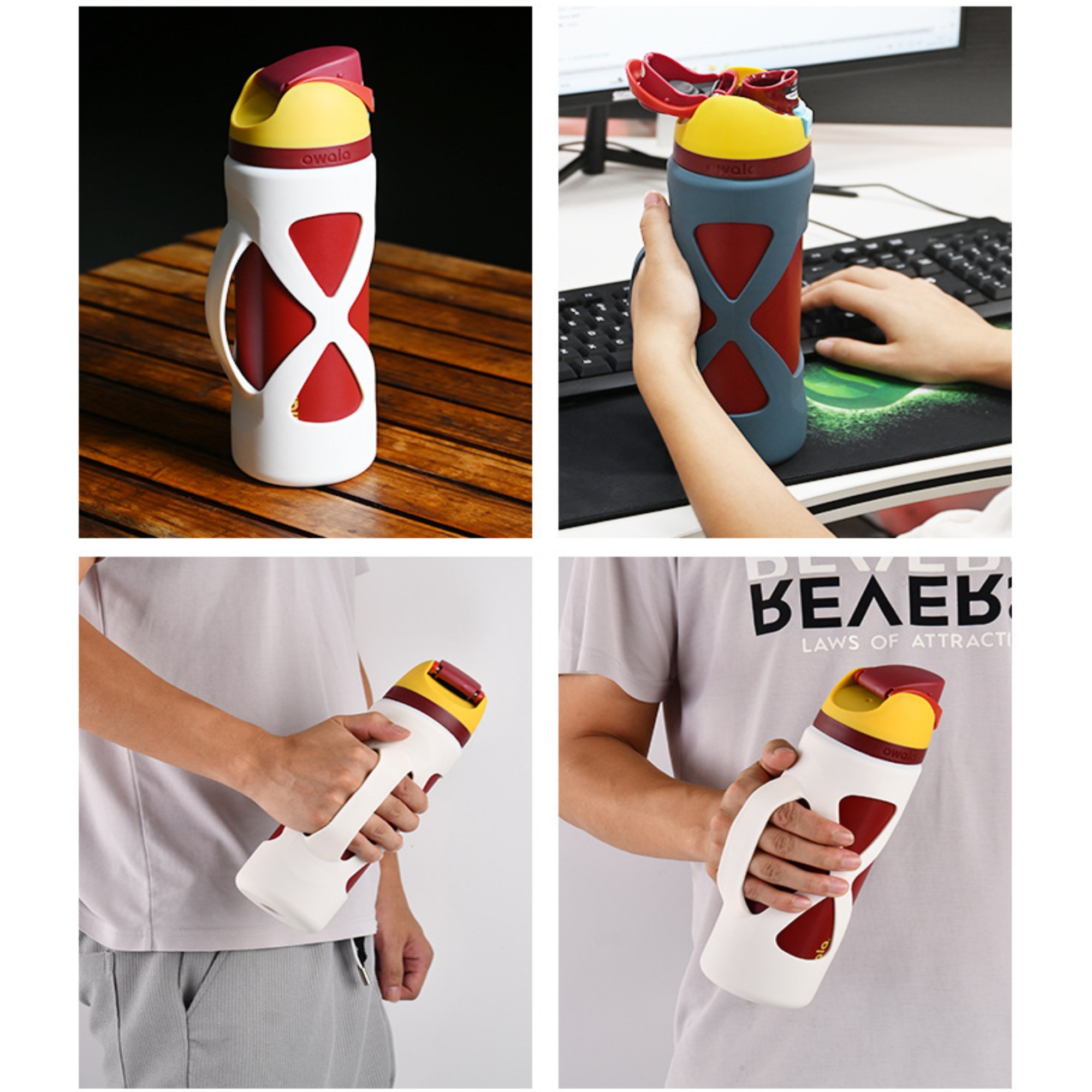 Sports Water Bottle Non-slip Silicone Protective Sleeve 4