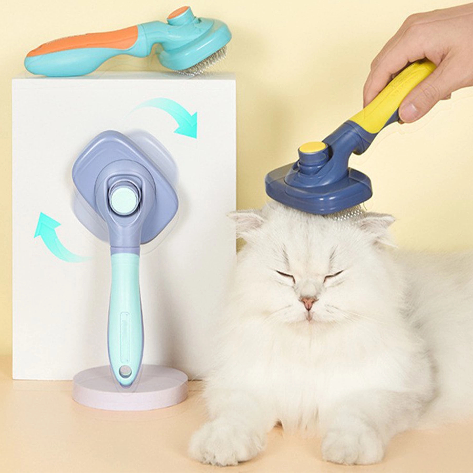 Round Shedding And Grooming Brushes 3
