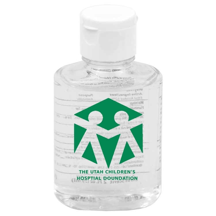 2.0 oz Hand Sanitizer Antibacterial Gel in Flip Top Squeeze Bottle (Spot Color Print) 9