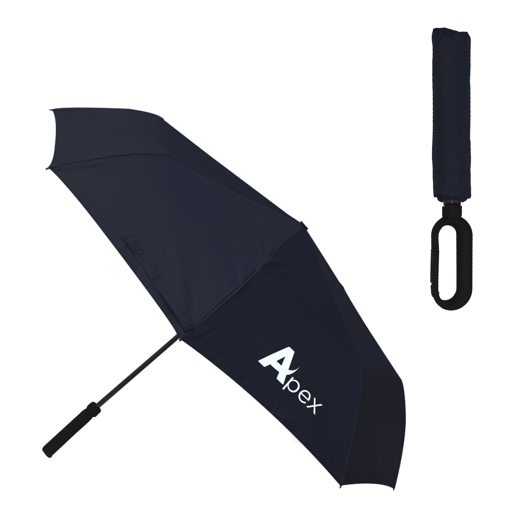 CAPTAIN GRIP CARABINER HANDLE FOLDING UMBRELLA 2
