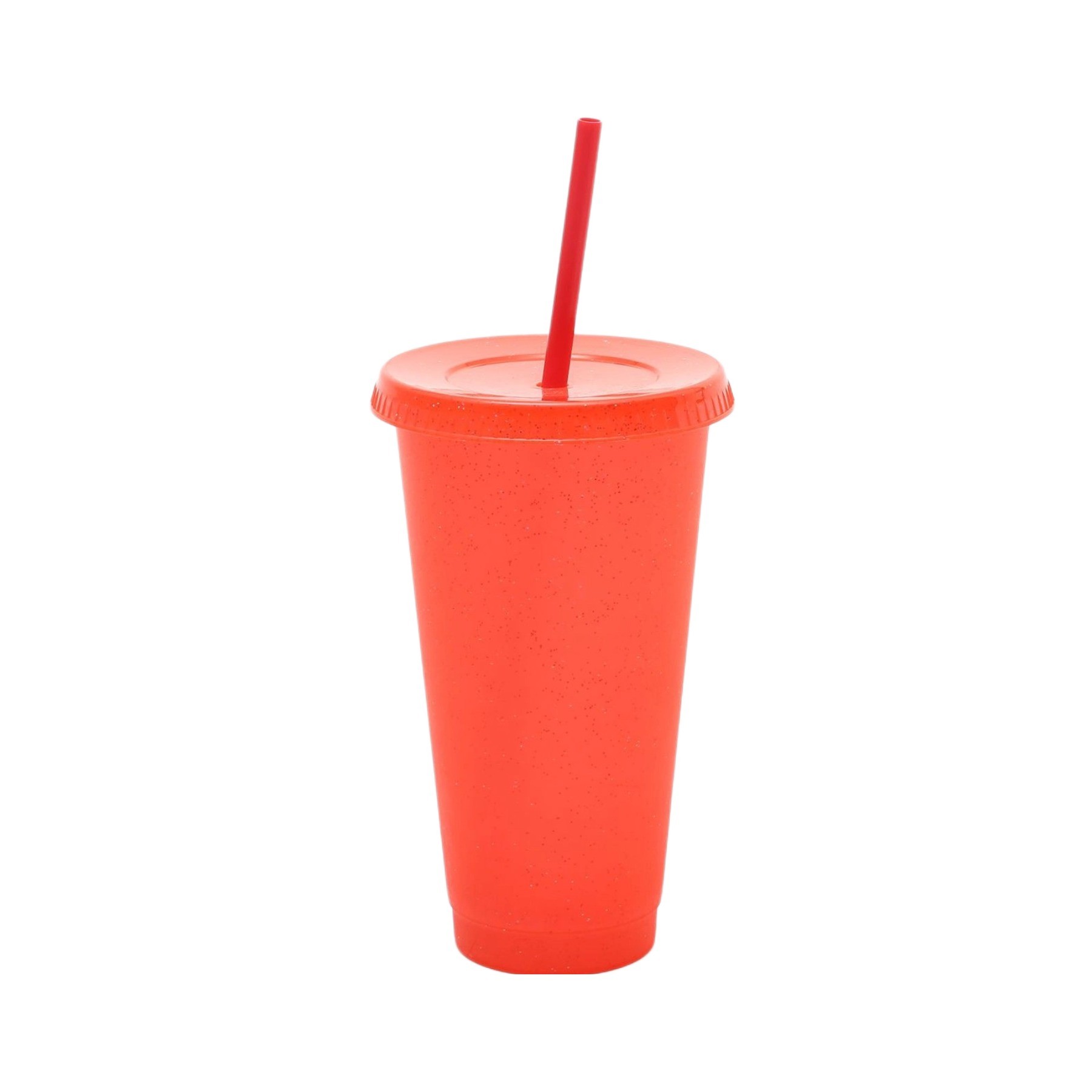 24 Oz. Reusable Plastic Wall Cup With Lid And Straw 4