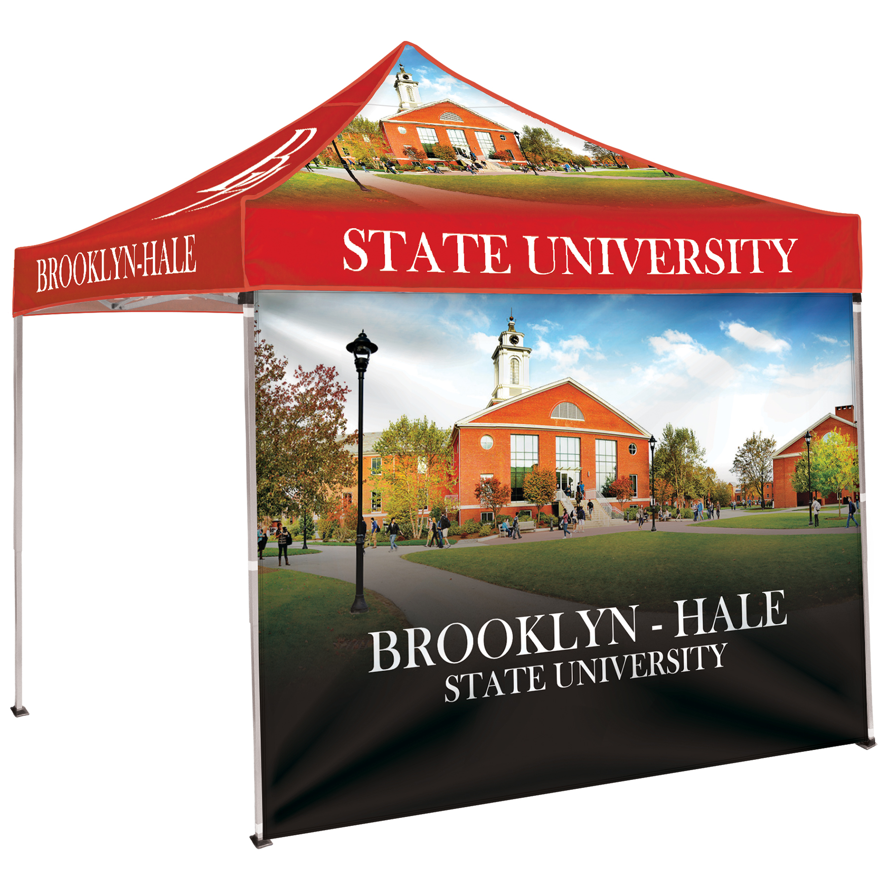 10' Square Canopy Tent W/One Full Double Sided Wall 14