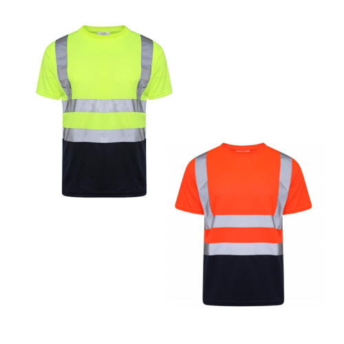 VISIPRO Short Sleeve Reflective Colorblock Safety T-Shirt - 8
