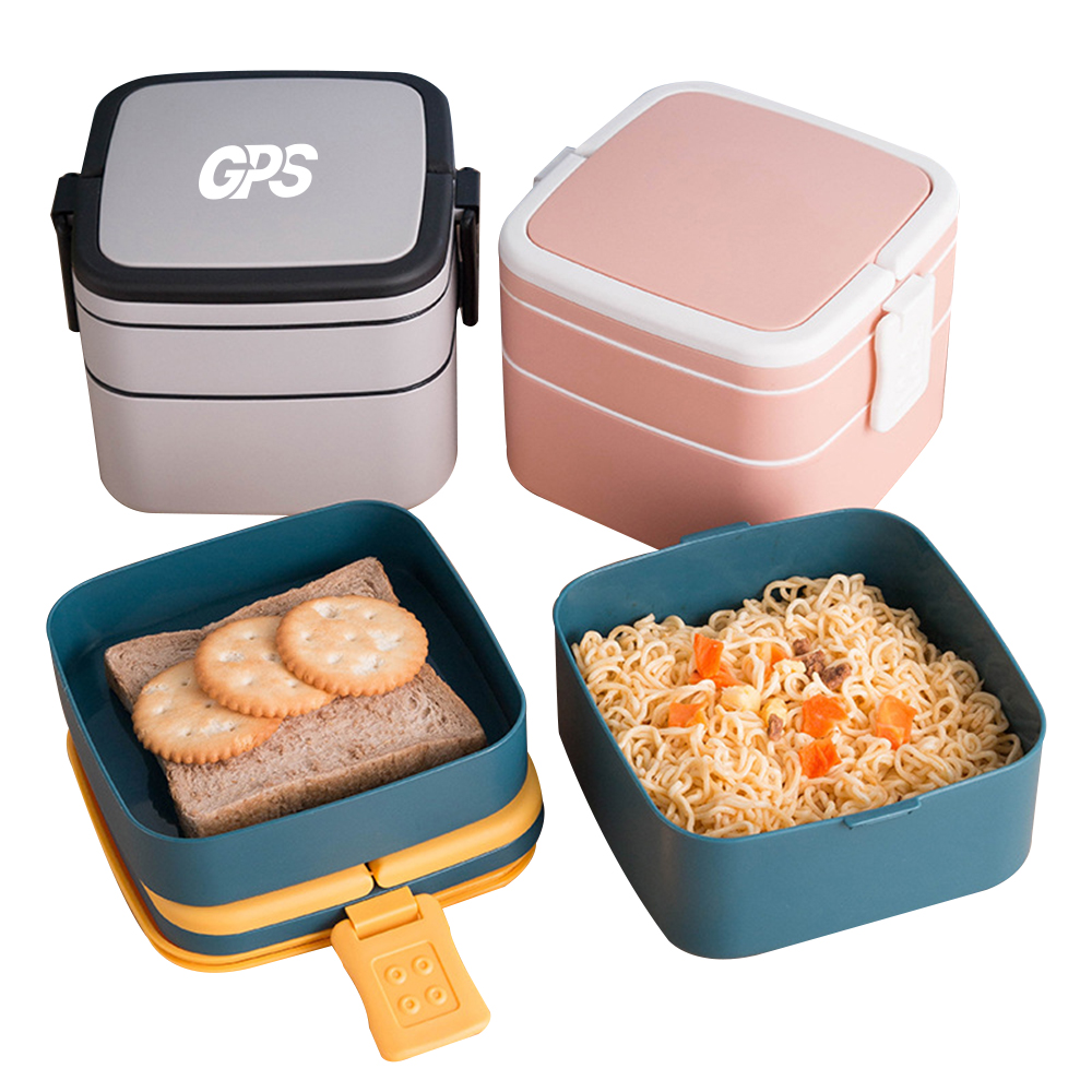 6 " Portable Double-Decker Bento Lunch Box 3