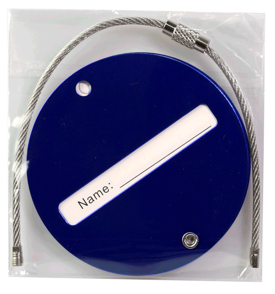 Texture Tone® Aluminum Round Luggage Tag 9