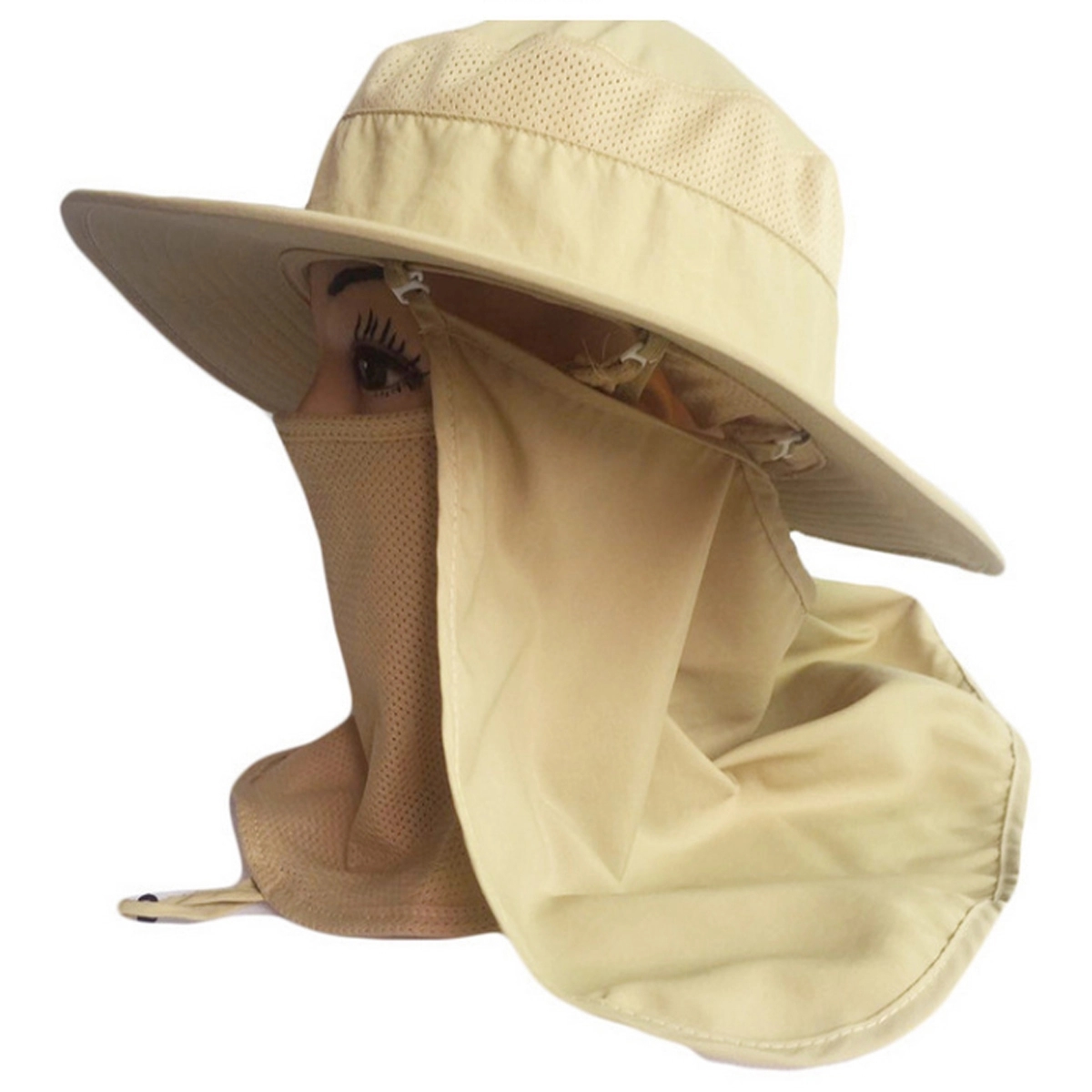 Face Cover Summer Neck Flap Bucket Hat 5