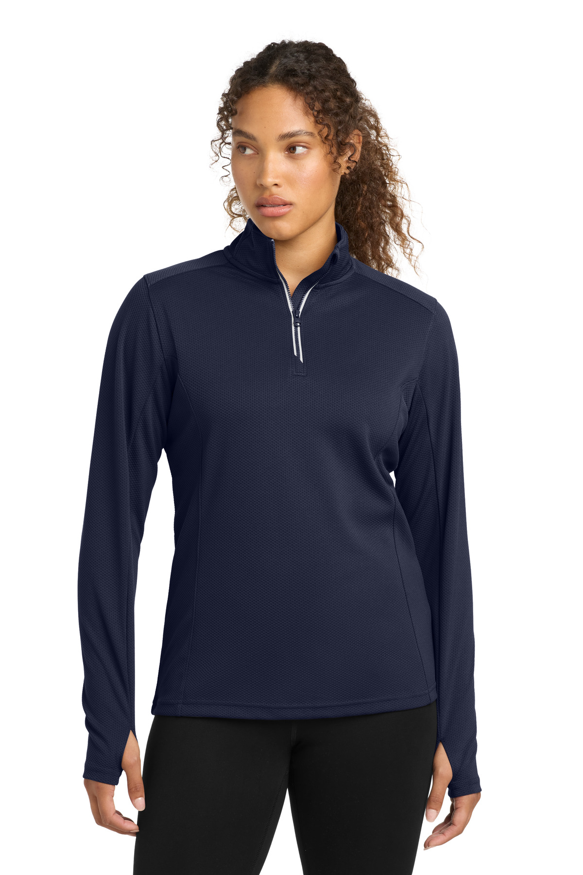 Sport-Tek Women's Sport-Wick Textured 1/4-Zip Pullover. LST860 8