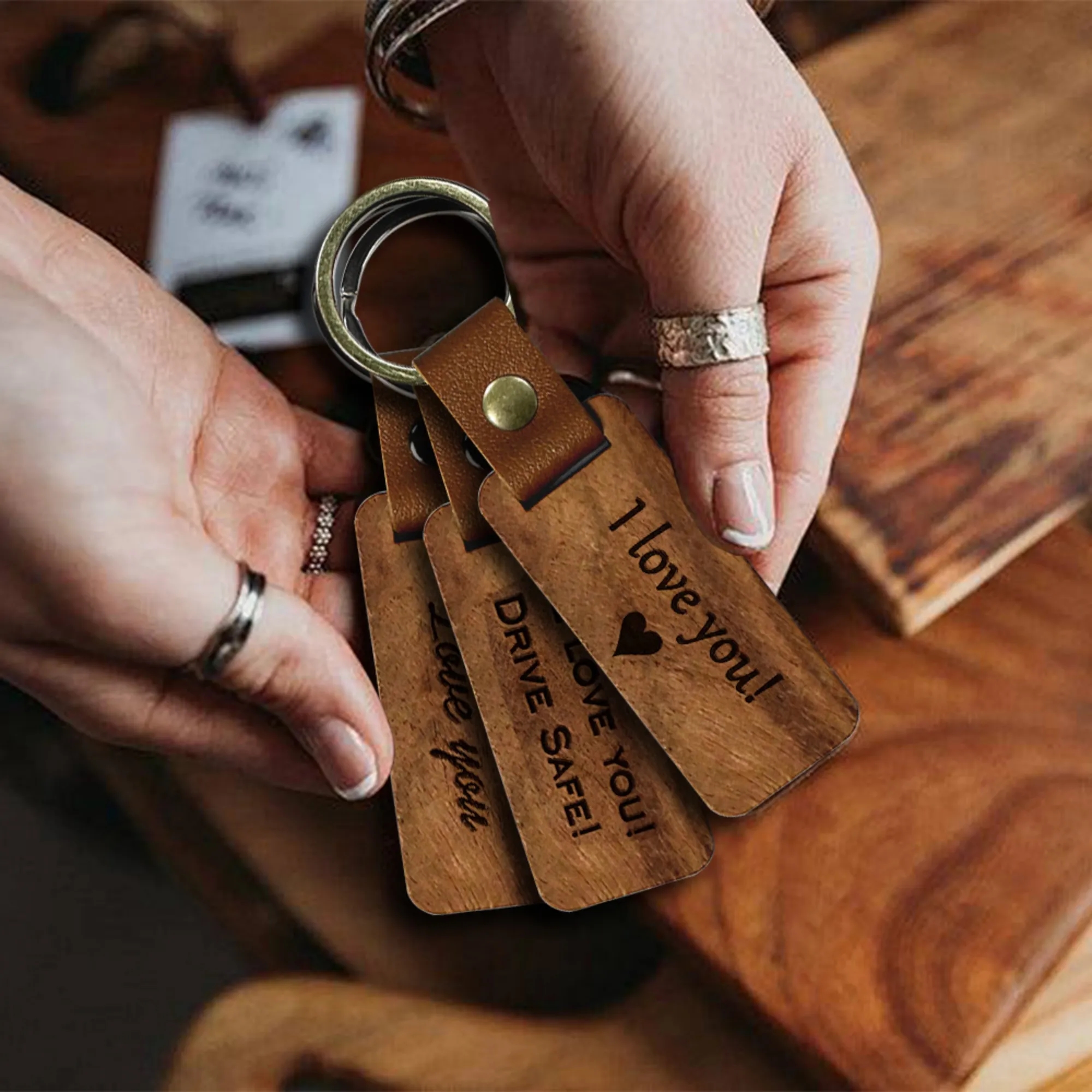 Custom Blank Wooden Keychain 4