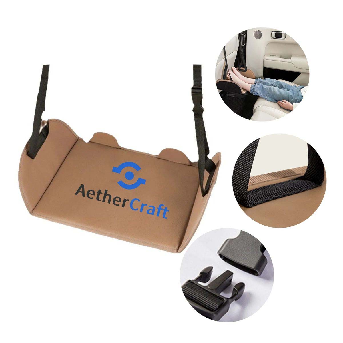 Adjustable Footrest Hammock for Cars Planes and Office 4