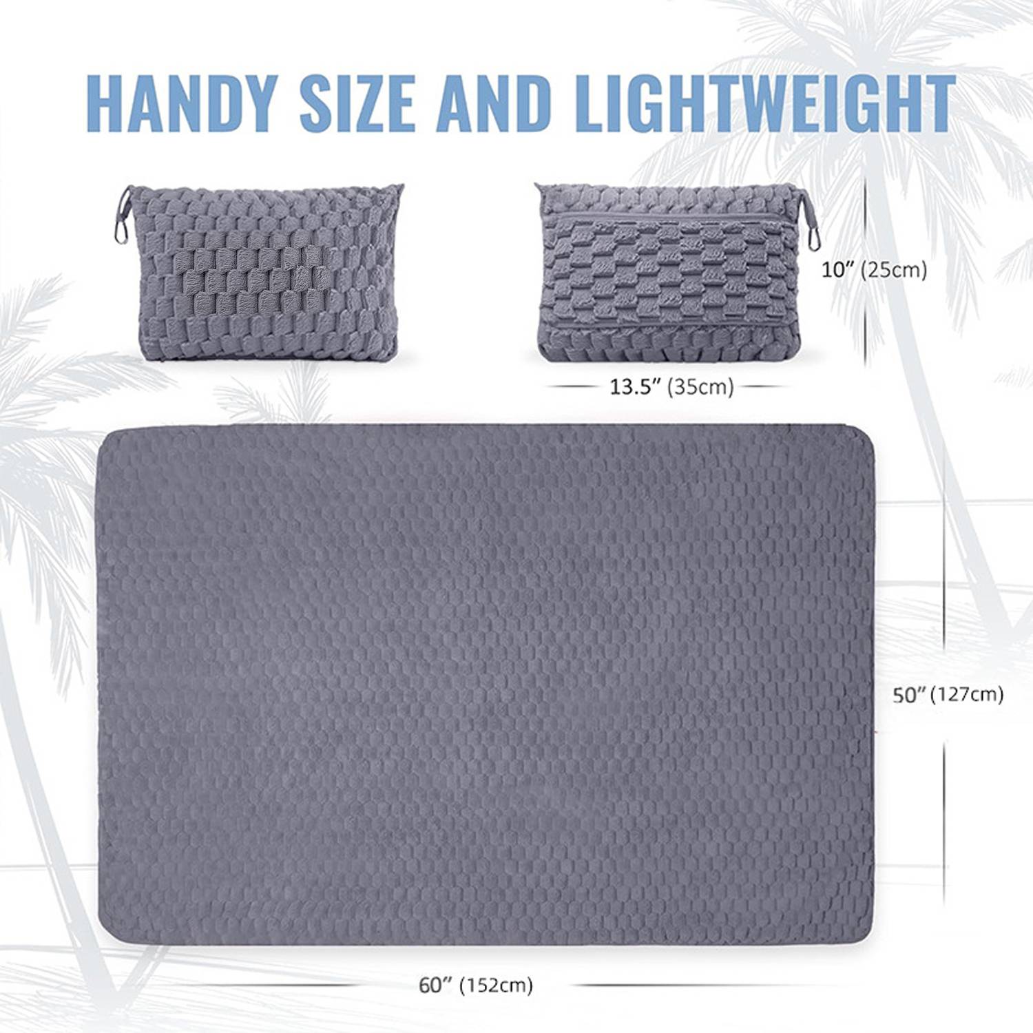 Flannel Storage Foldable Outdoor Airplane Bag Travel Blanket 6