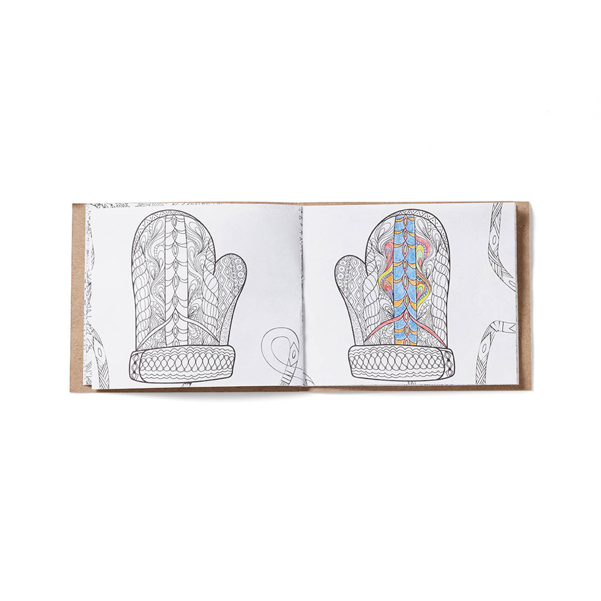 Holiday Theme Adult Coloring Book & 6-Color Pencil Set To-Go 3