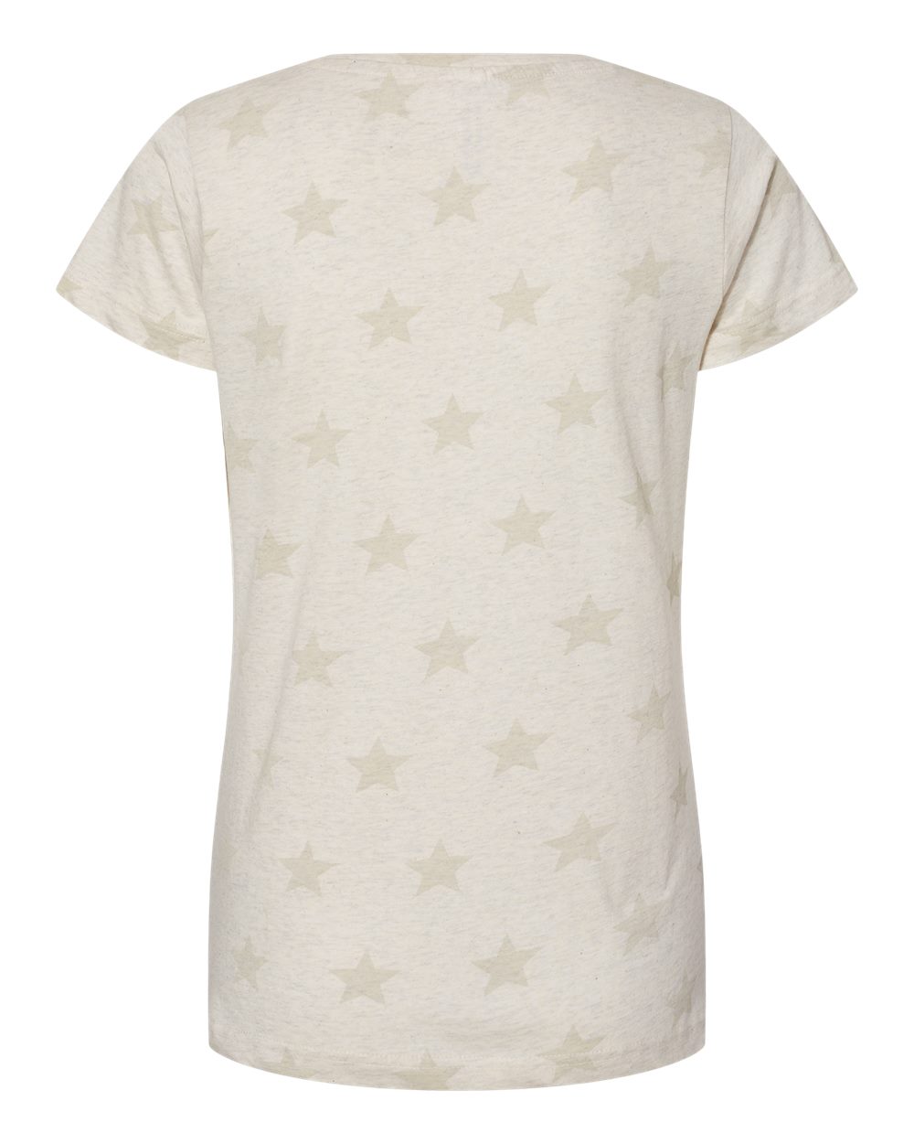 Women's Star Print Scoop Neck Tee - 3629 2