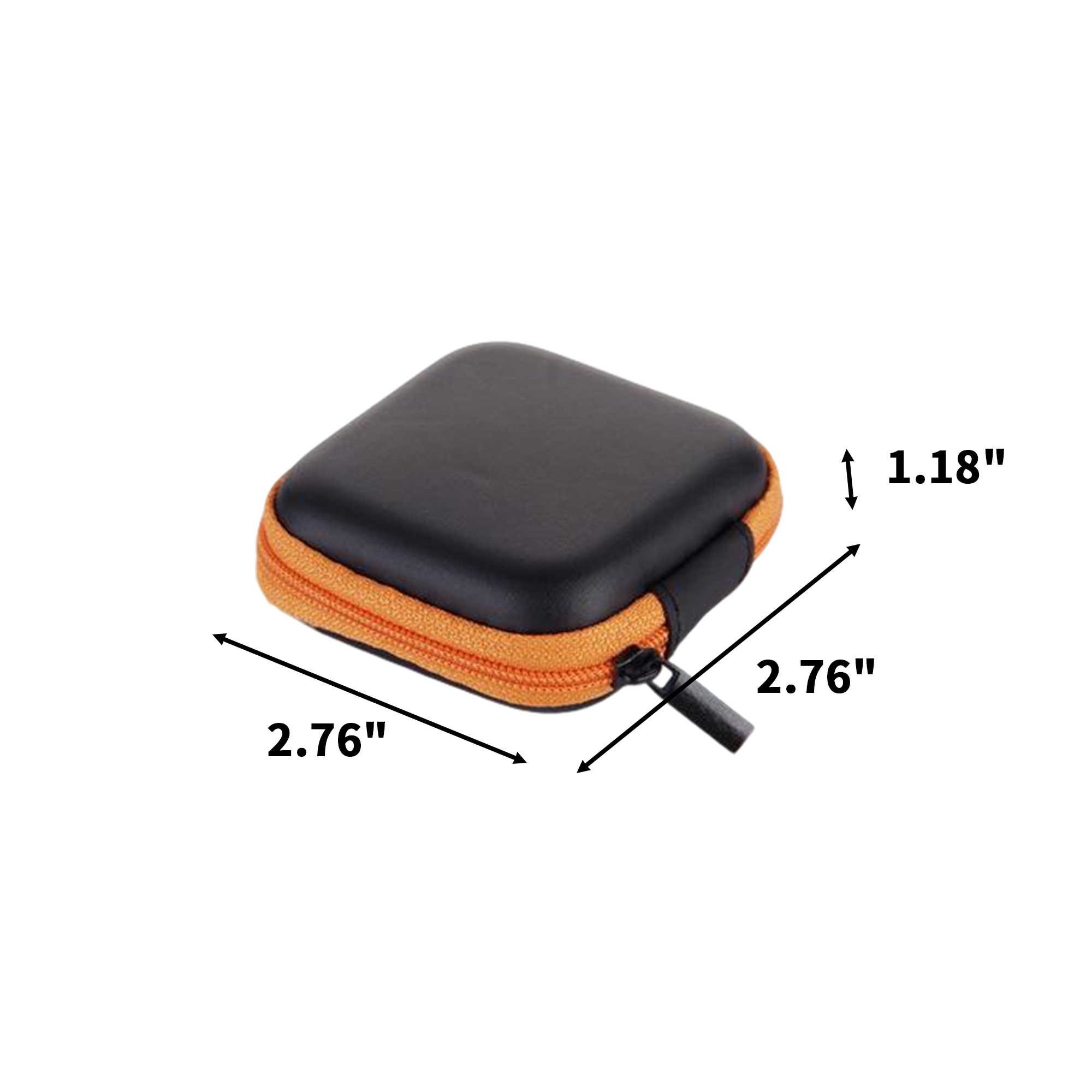 Square EVA Earbud Zipper Carry Case 3
