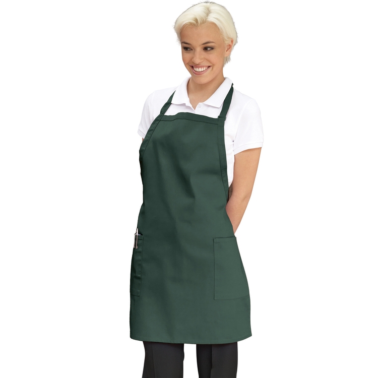 Hunter Green Deluxe Long Bib Apron 2