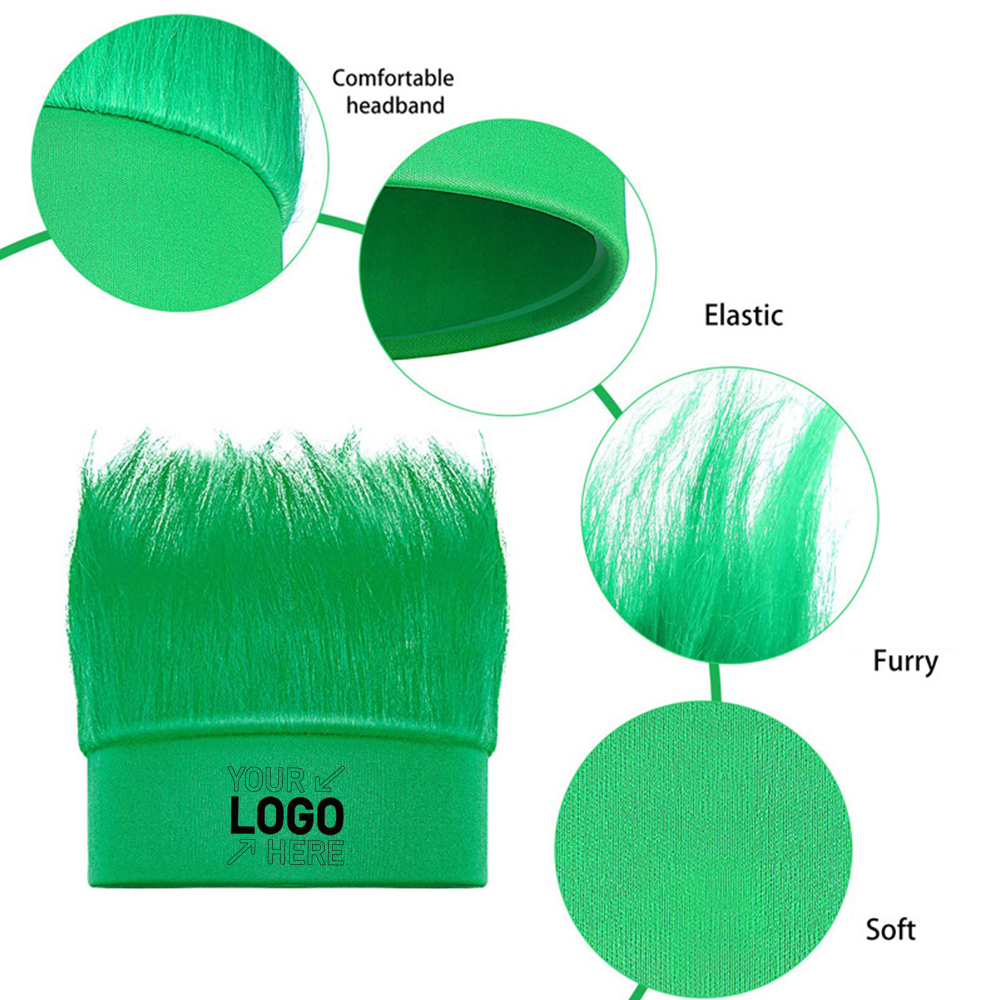 Qatar World Cup Football Fans Pure Colored Wig 4