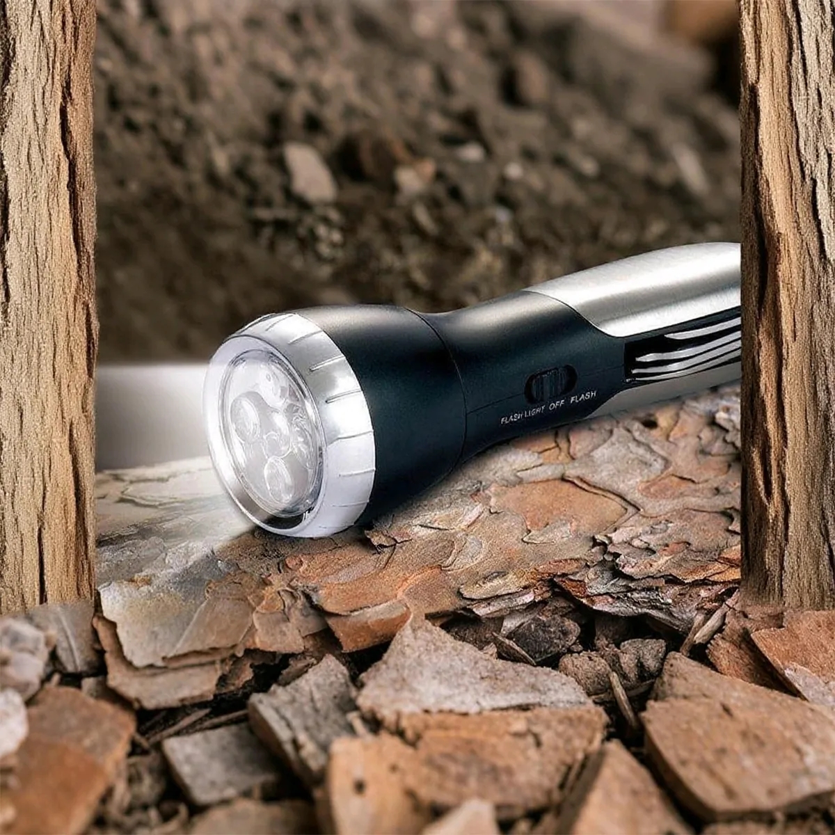 Multi-Function LED Flashlight & Red Light W/ Tool Set 5