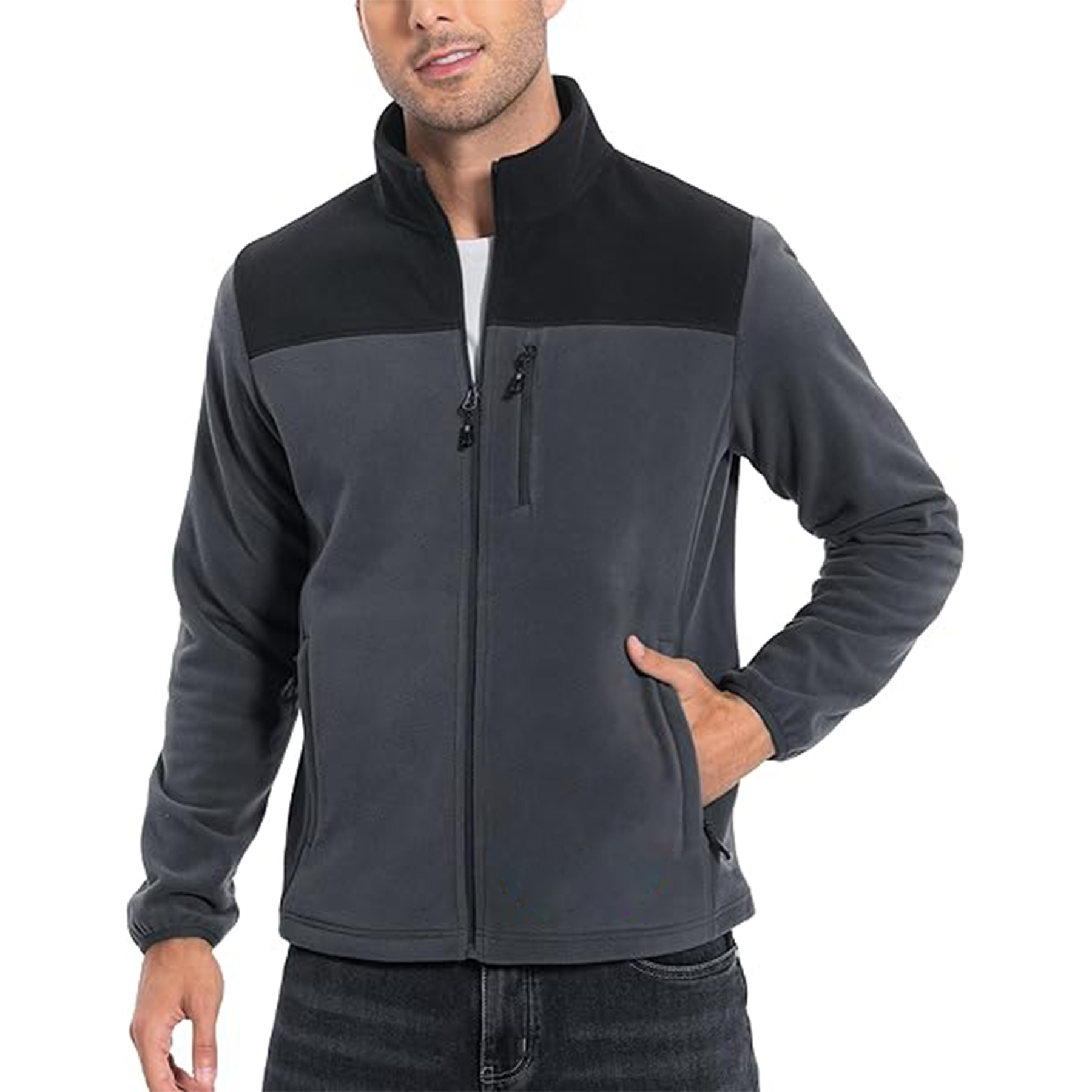 Men Lightweight Polar Fleece Jacket 5