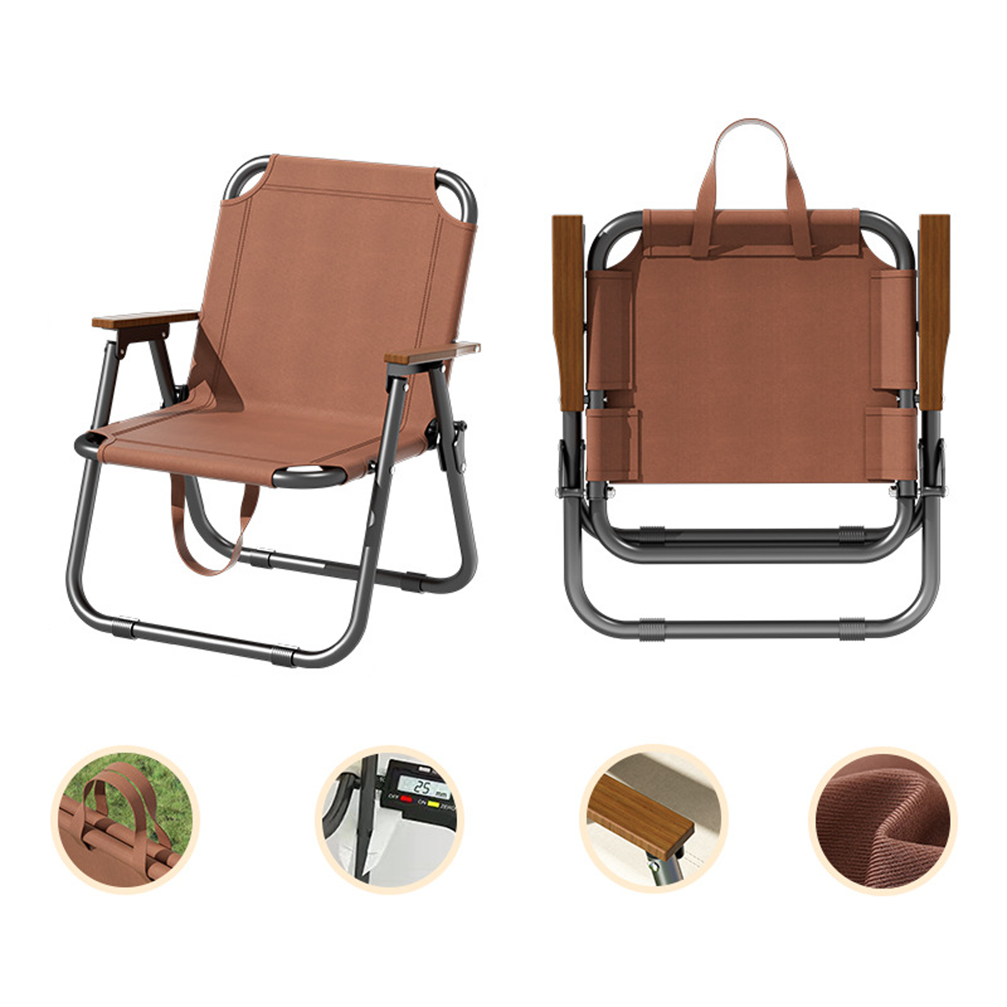Portable Camping Chair With Hand-Held Rope 3