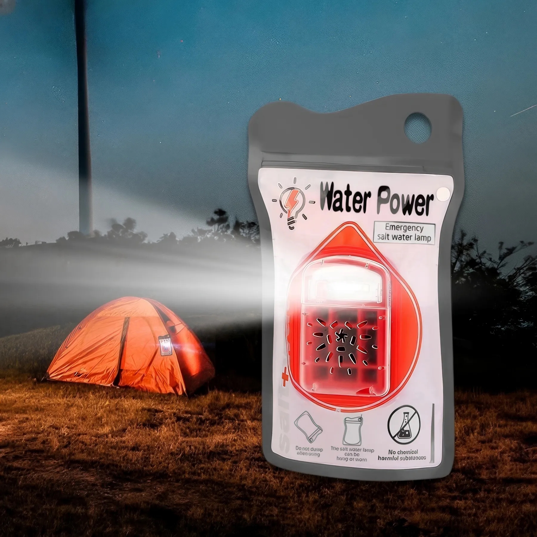 3 LED Lamp Saltwater Emergency Light No Battery 2