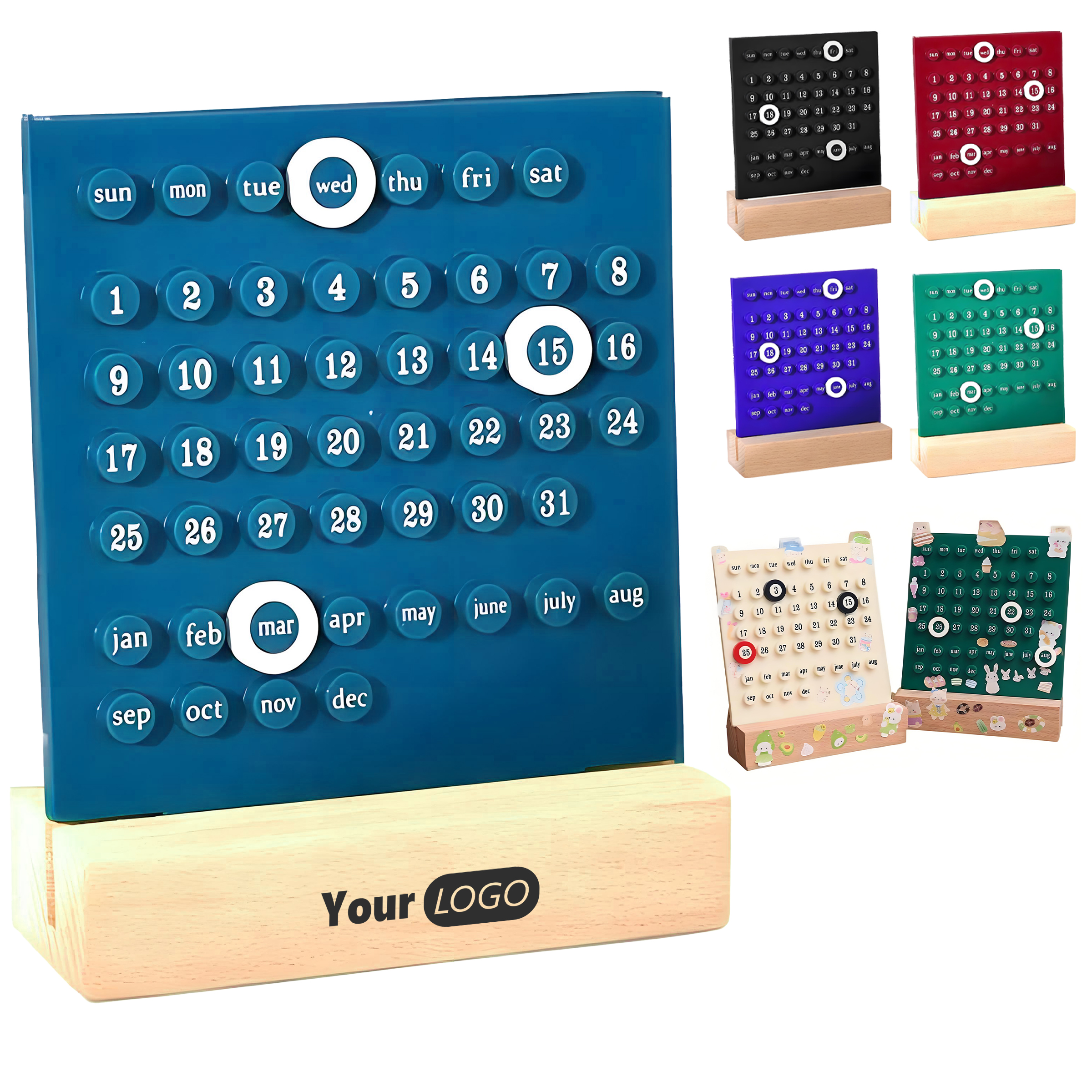 Acrylic Plastic Diy Perpetual Desk Calendar 3