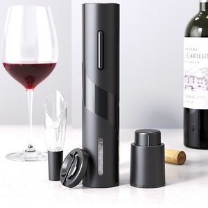 4 In 1 Black Plastic Automatic Electric Wine Opener With Foil Cutter 21