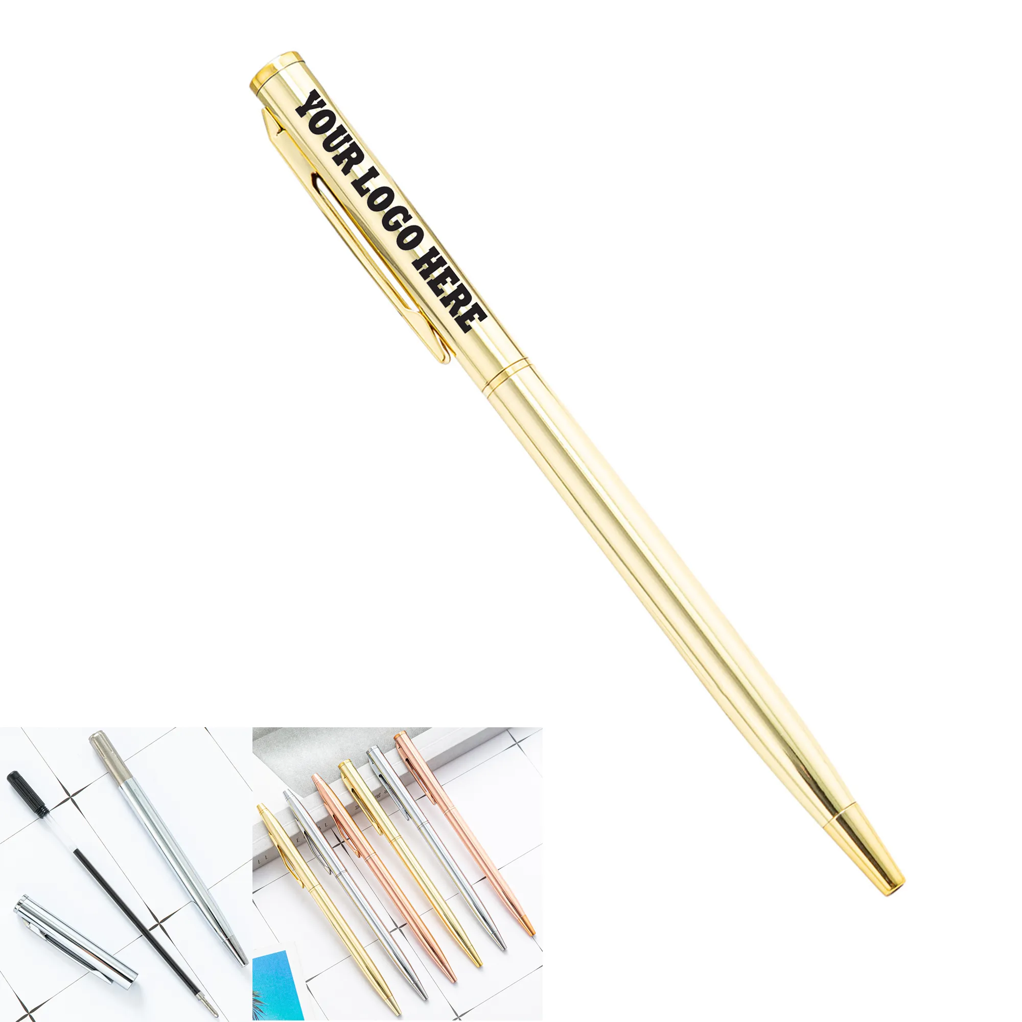 Executive Metal Ballpoint Pens w/ Custom Logo Twist Action