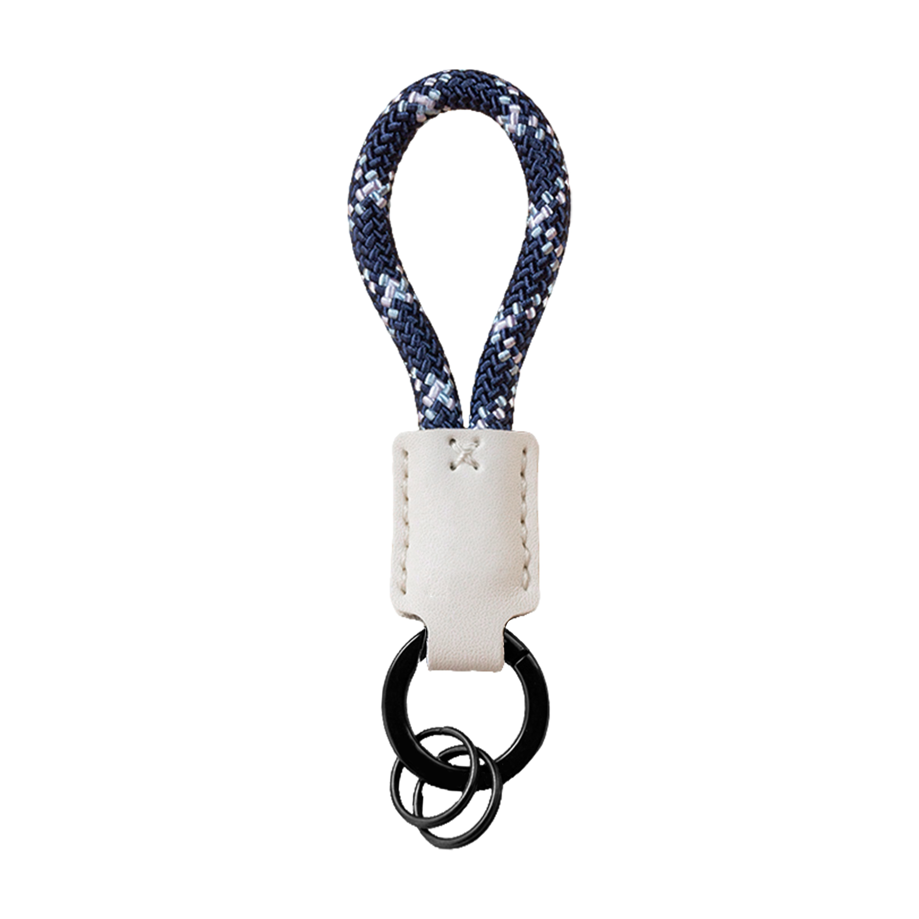 Handmade Leather Keychain With Double Rings 4